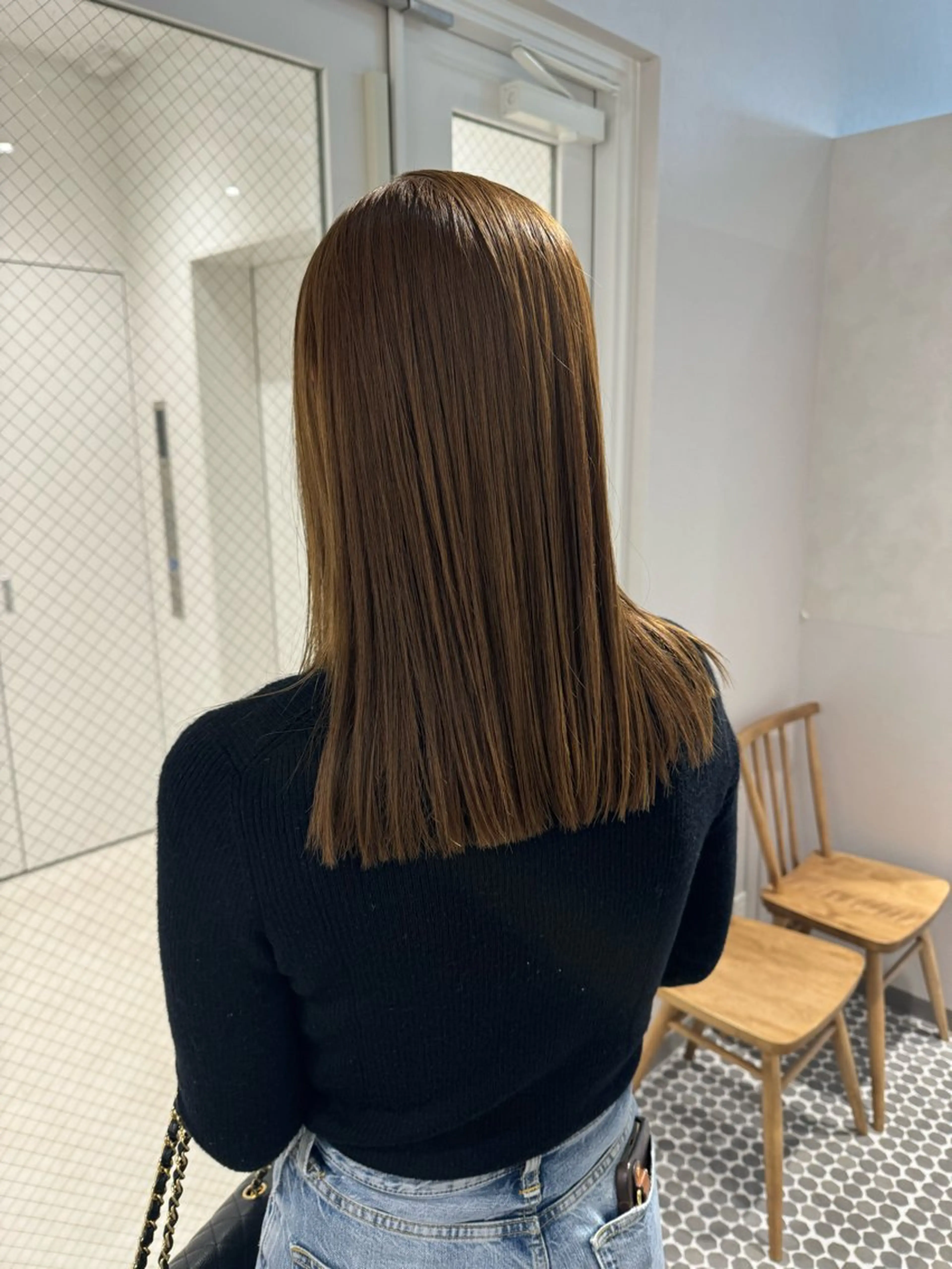 セミロング カット ヘアカラー トリートメント 透明感カラー✴︎ SAYAKAのヘアスタイル