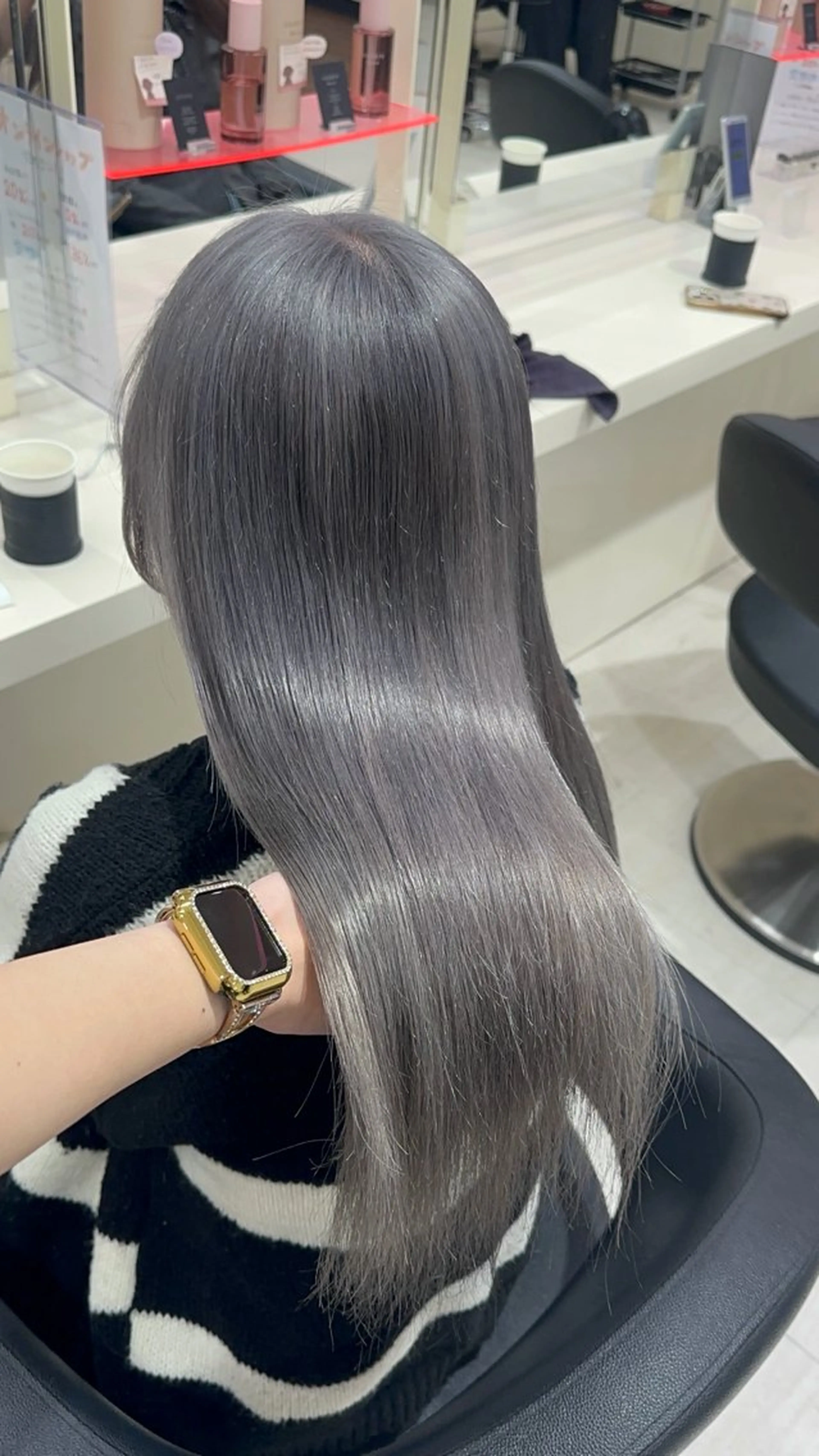 ロング ヘアカラー トリートメント ️🫧 AINE 🫧ハイトーンカラーのヘアスタイル