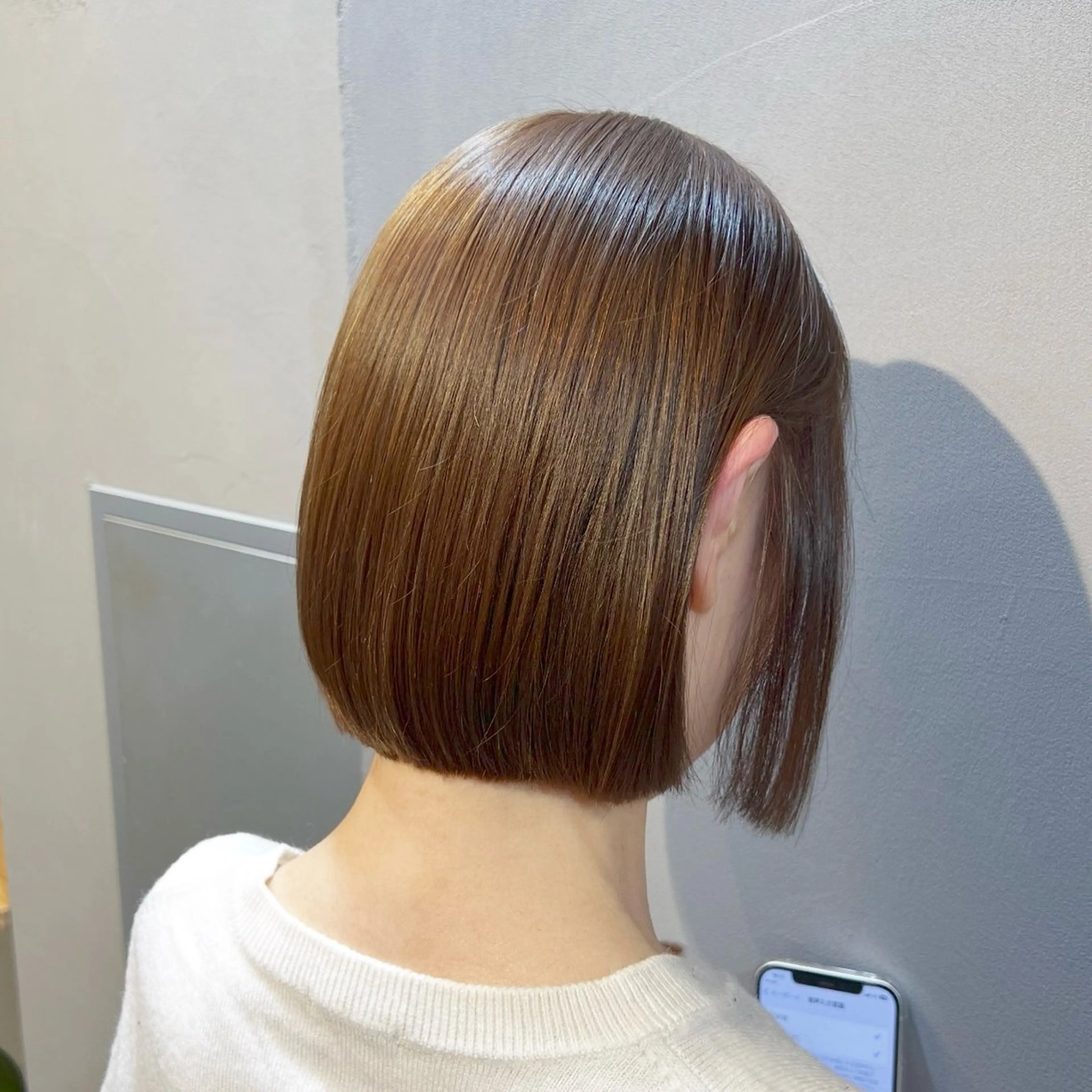 ショート カラー 切りっぱなしボブ ボブ 神戸ボブ✂️ ioe三宮/田 伸佳のヘアスタイル