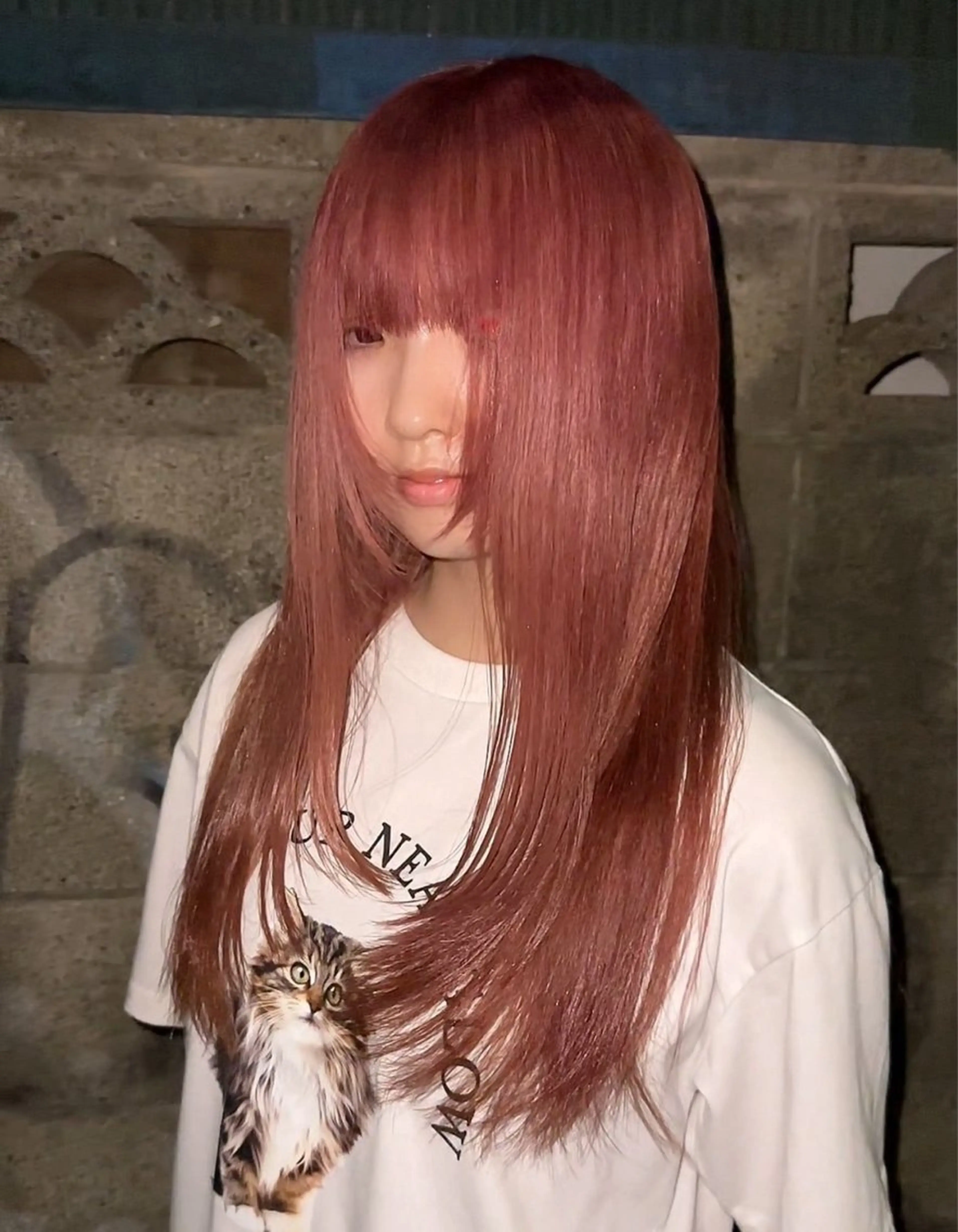 ロング カラー ヘアカラー がわ/ウルフカット /ブリーチカラーのヘアスタイル