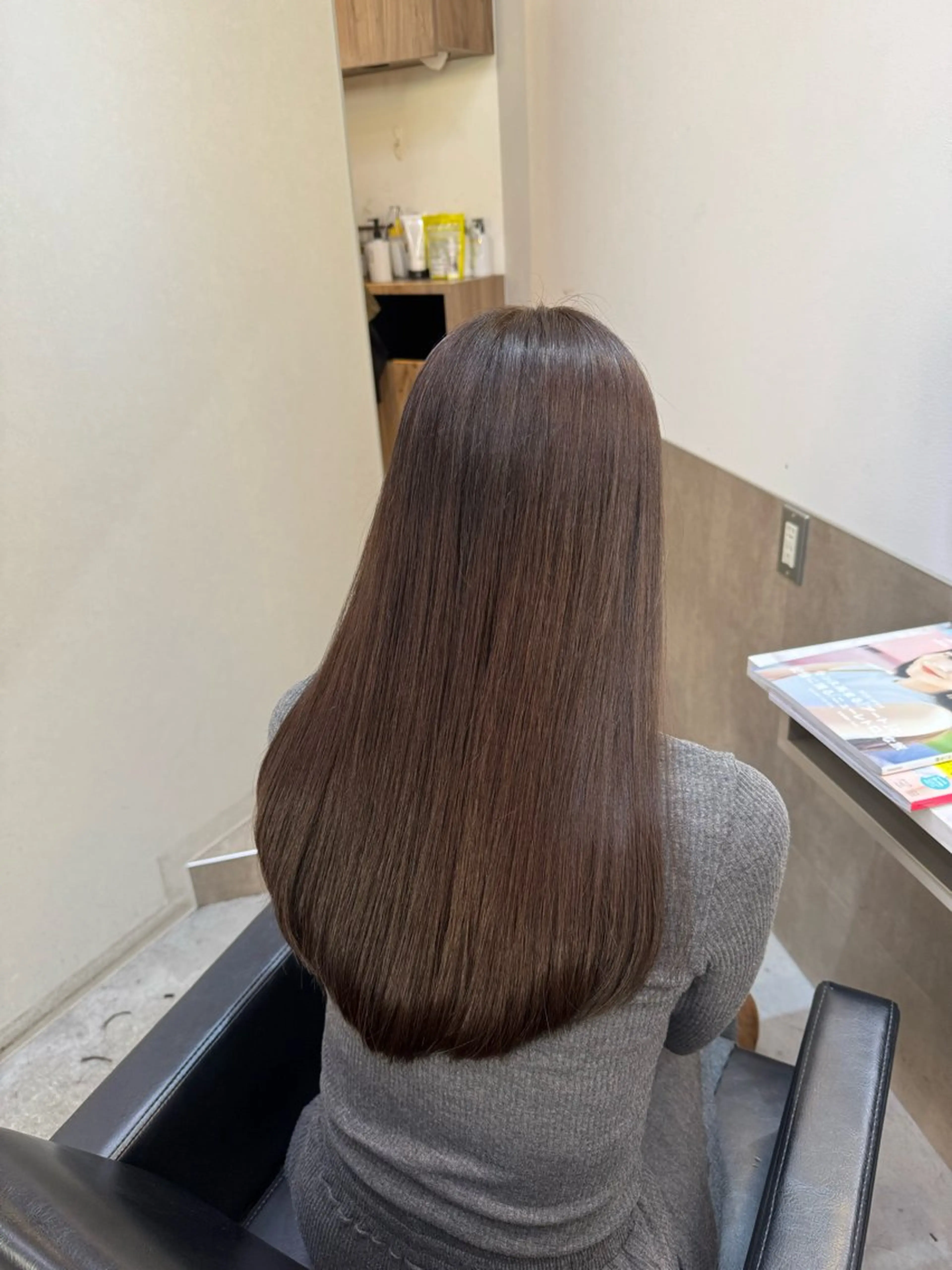 ロング カラー カット ヘアカラー 韓国ヘア🇰🇷 YUKINAのヘアスタイル