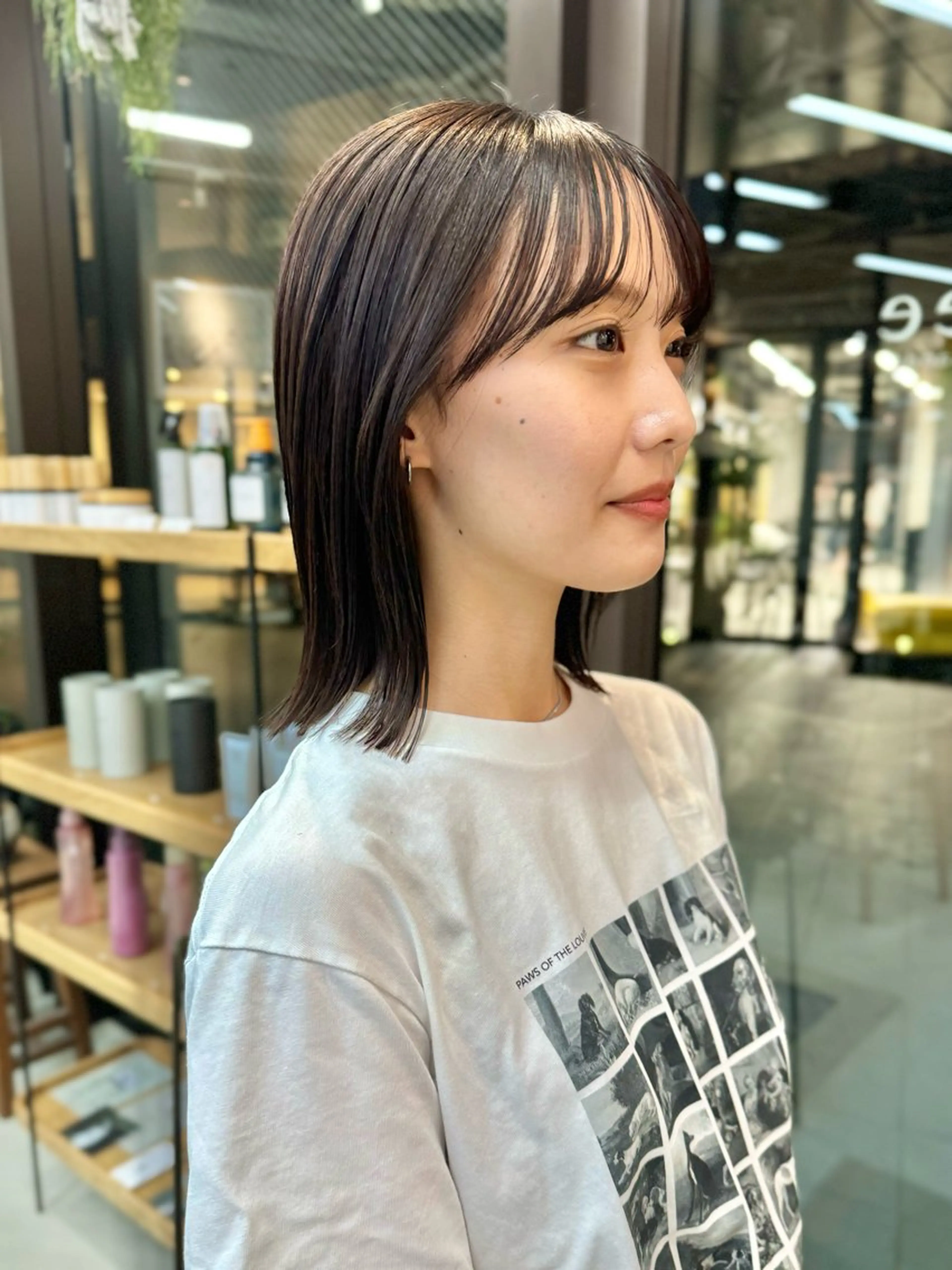 ミディアム ボブ 縮毛矯正 カット 縮毛矯正 トリートメント mee.表参道所属・ボブ/ショート /パーマ/shinのヘアスタイル