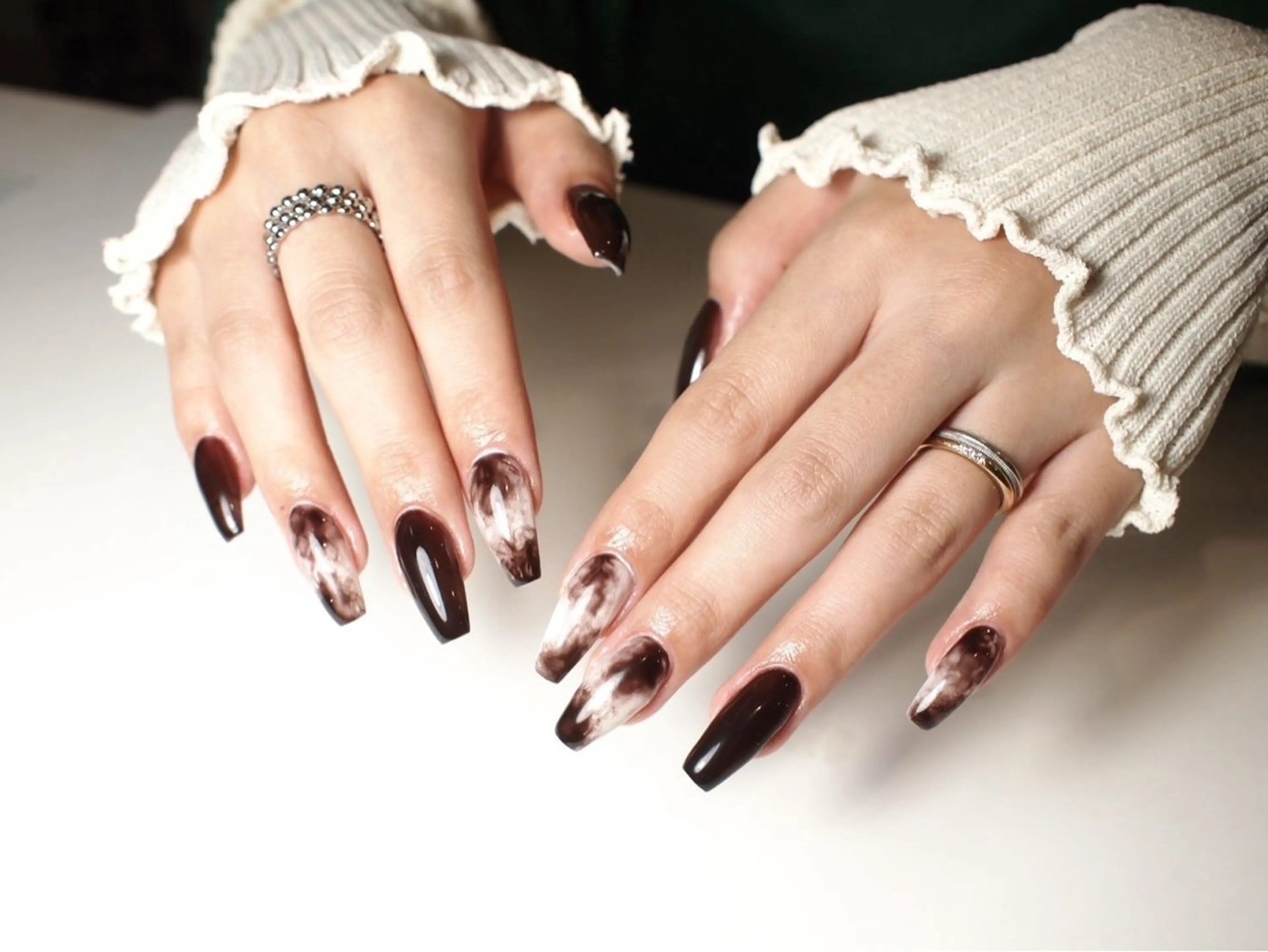 ネイル ニュアンスネイル ハンドネイル 【ＯＲＧＡＮ】 nailのネイルデザイン