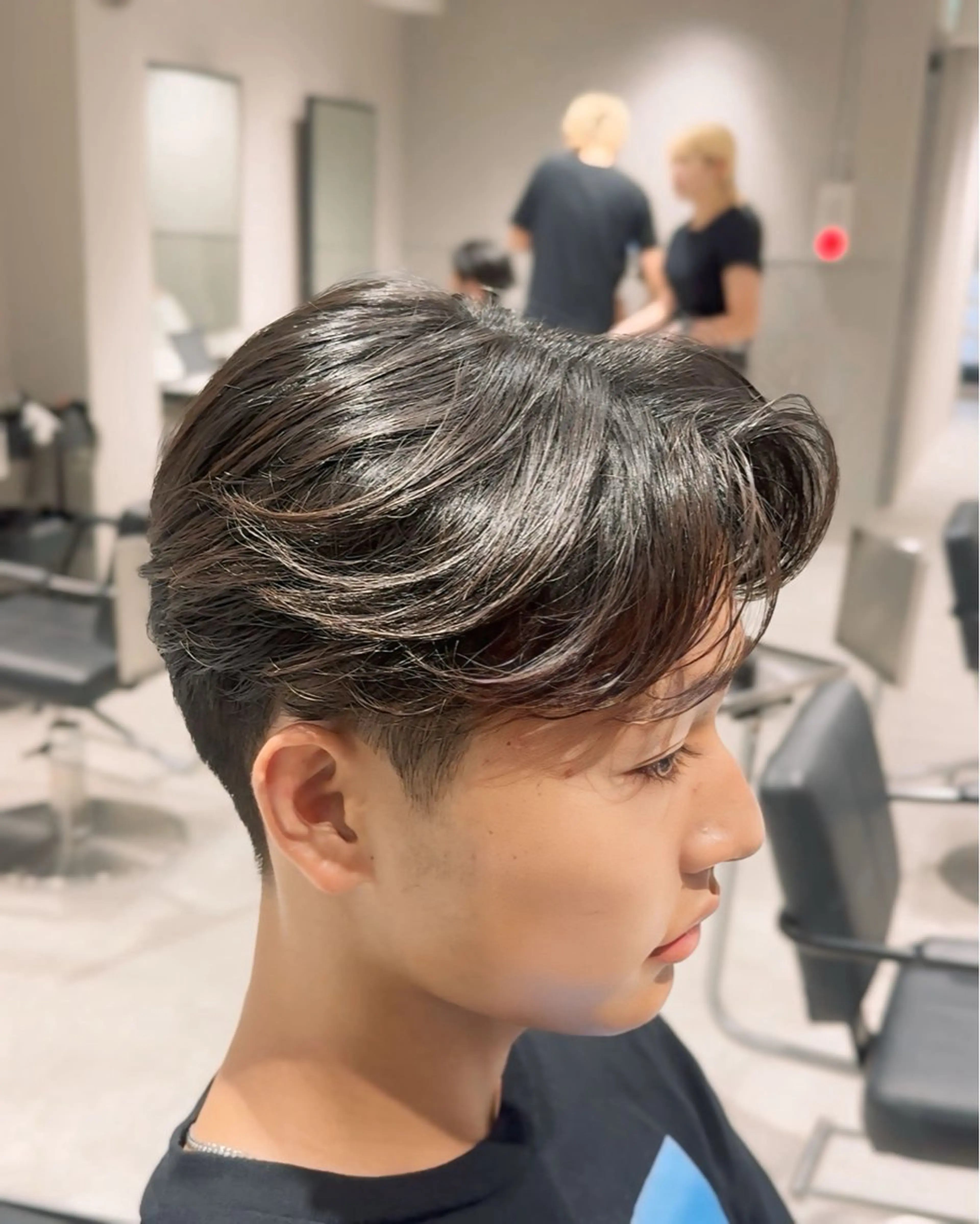 パーマ メンズ センターパート 縮毛矯正 カット 縮毛矯正 曲がる縮毛/カルマパ ーマ/池袋/横村大全のヘアスタイル