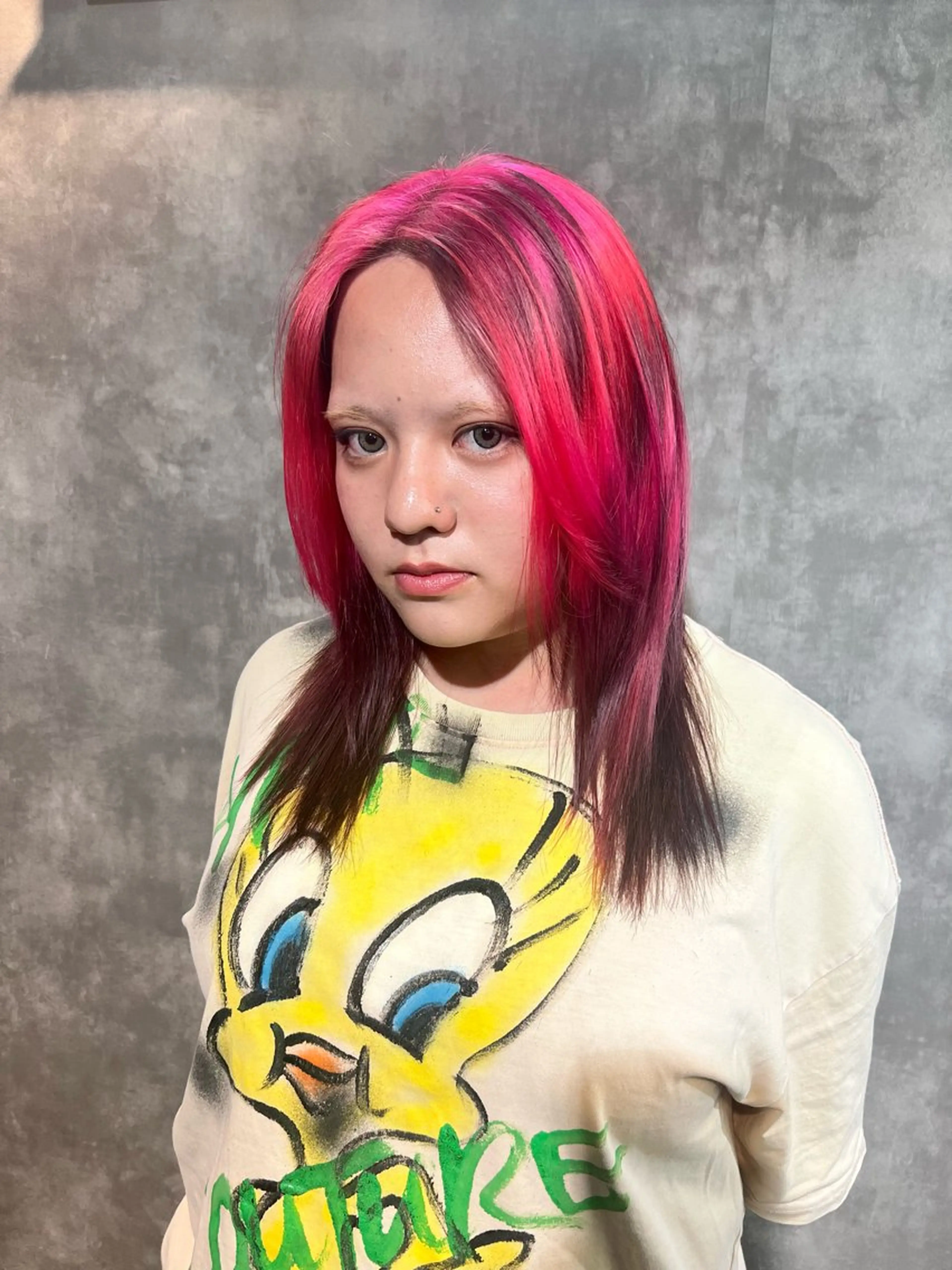 セミロング ヘアカラー 山口 真世のヘアスタイル