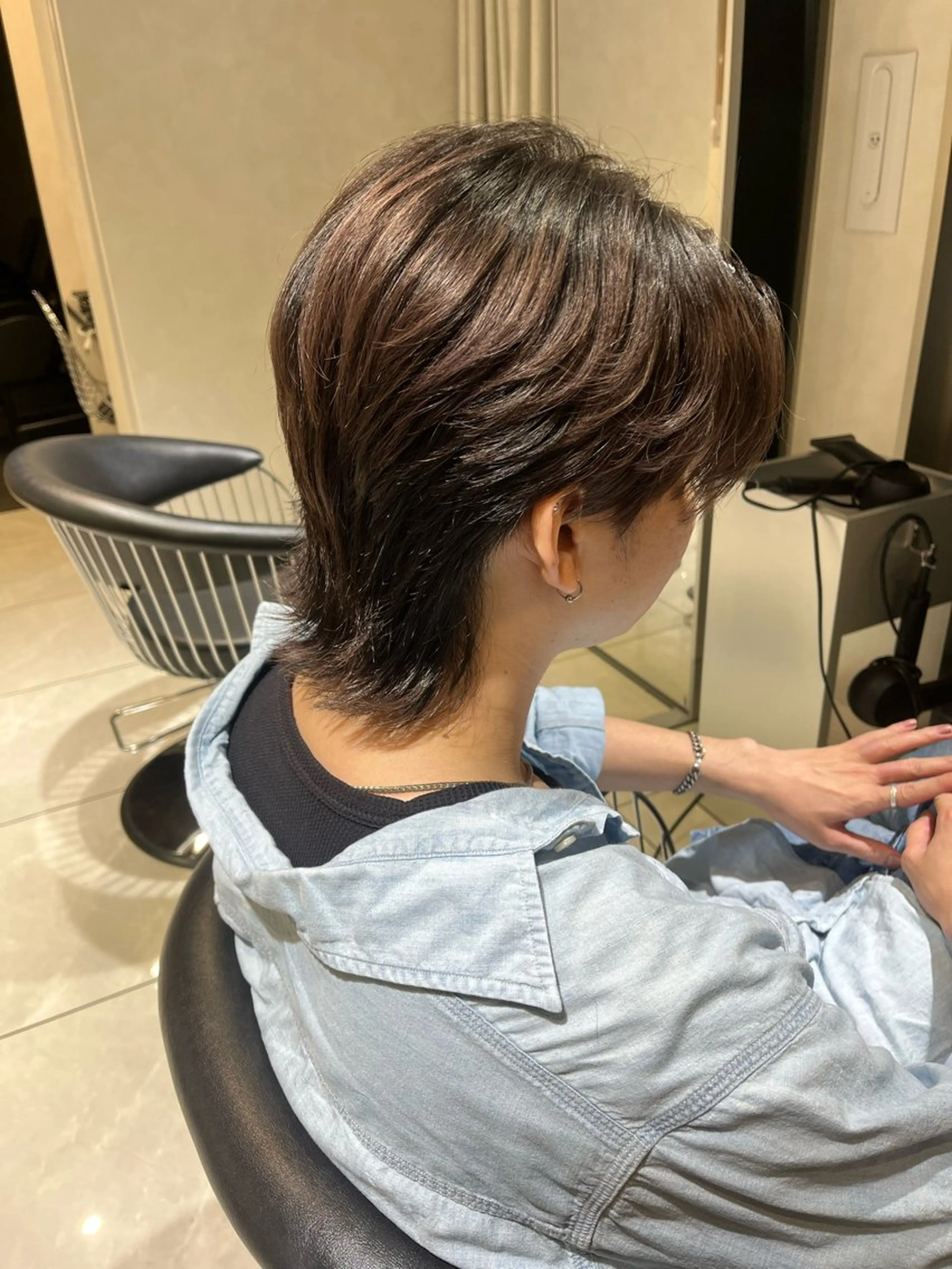 パーマ メンズ カット パーマ メンズセンターパート 池袋/wakanaのヘアスタイル