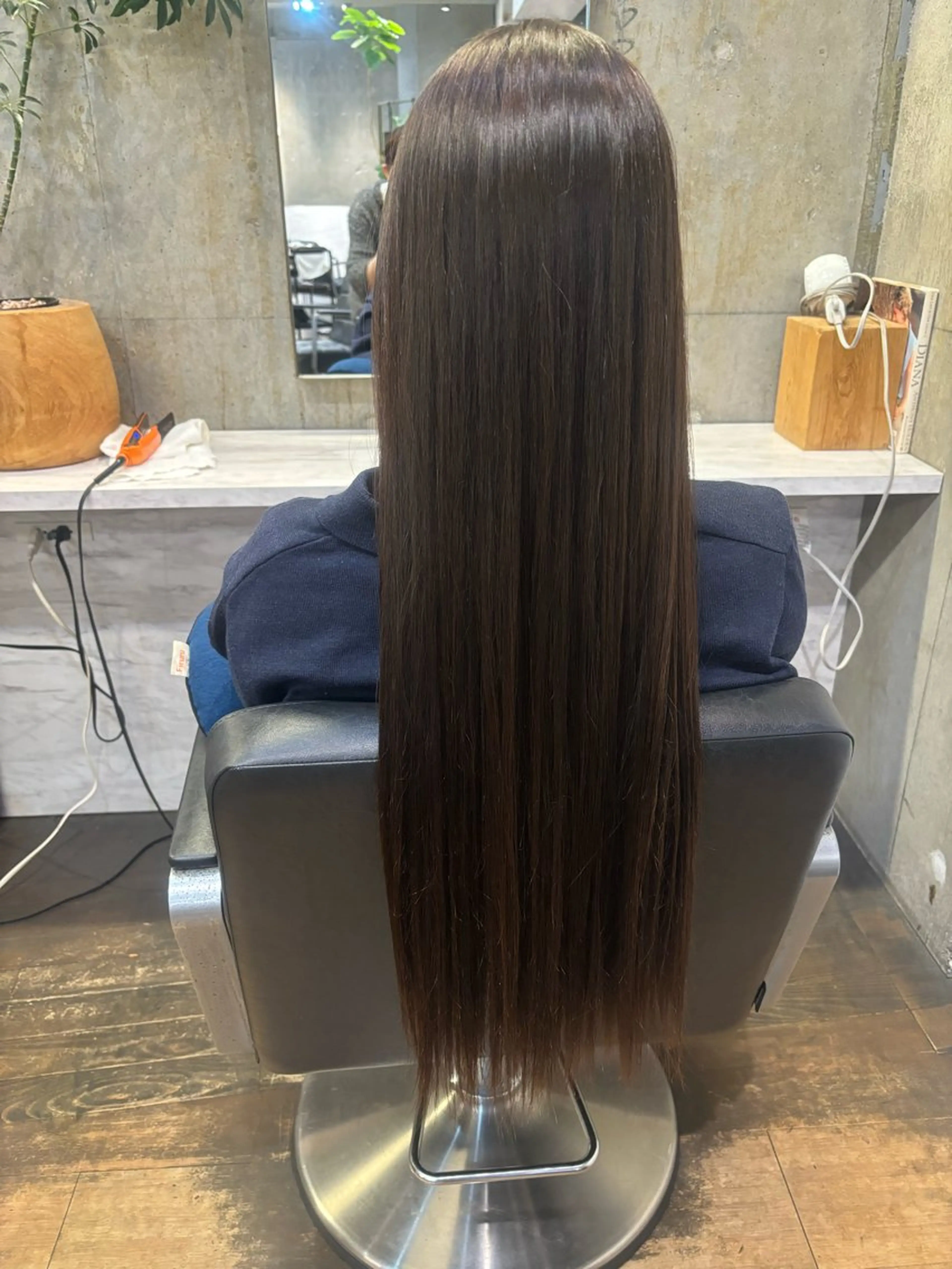 ロング パーマ ストレートパーマ パーマ パーマ、ストレート 🫧ちひろ🫧のヘアスタイル