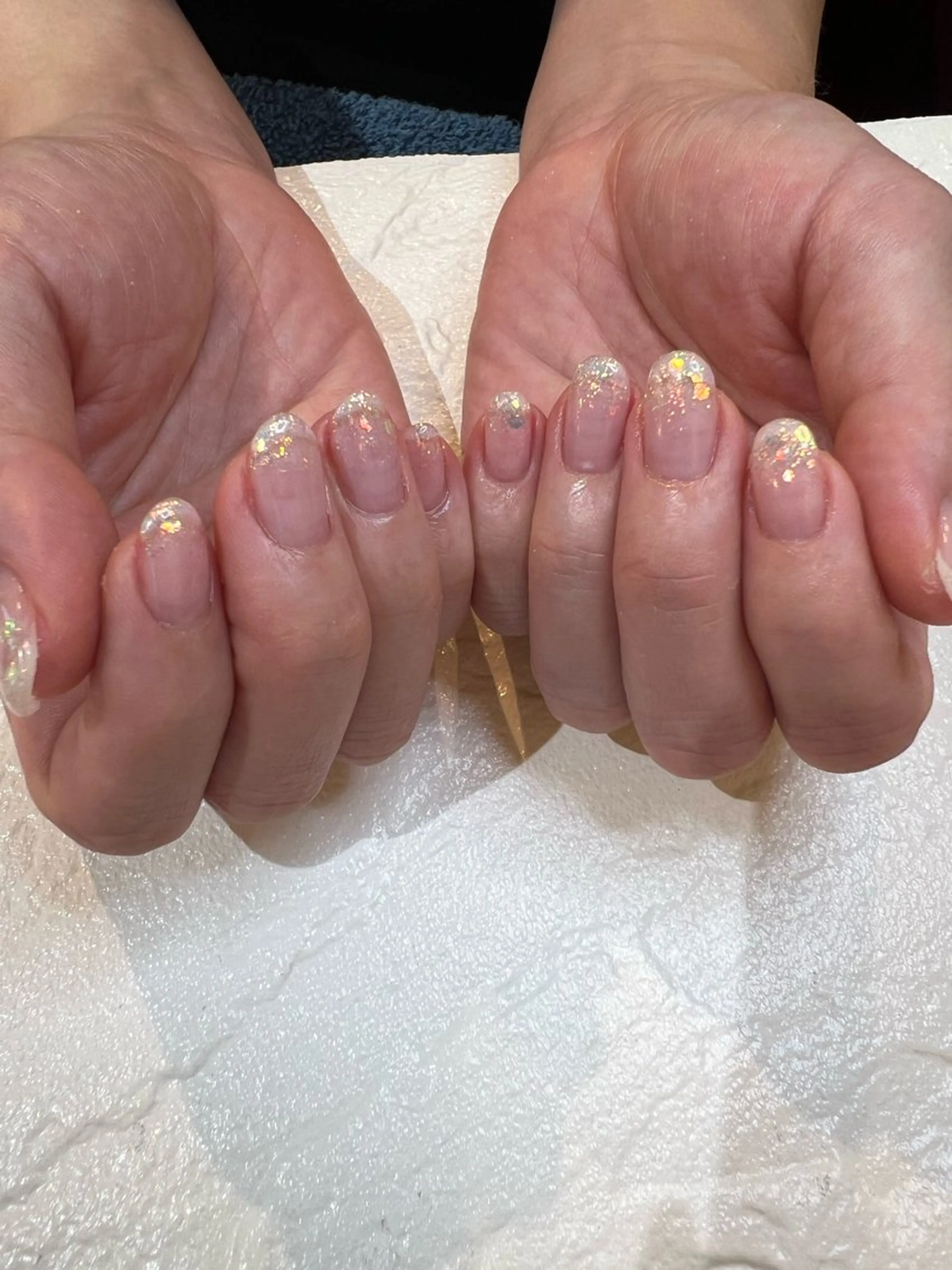 ネイル グラデーション ラメ(グリッター) ラメグラデーション ハンドネイル BLUME yukiのネイルデザイン