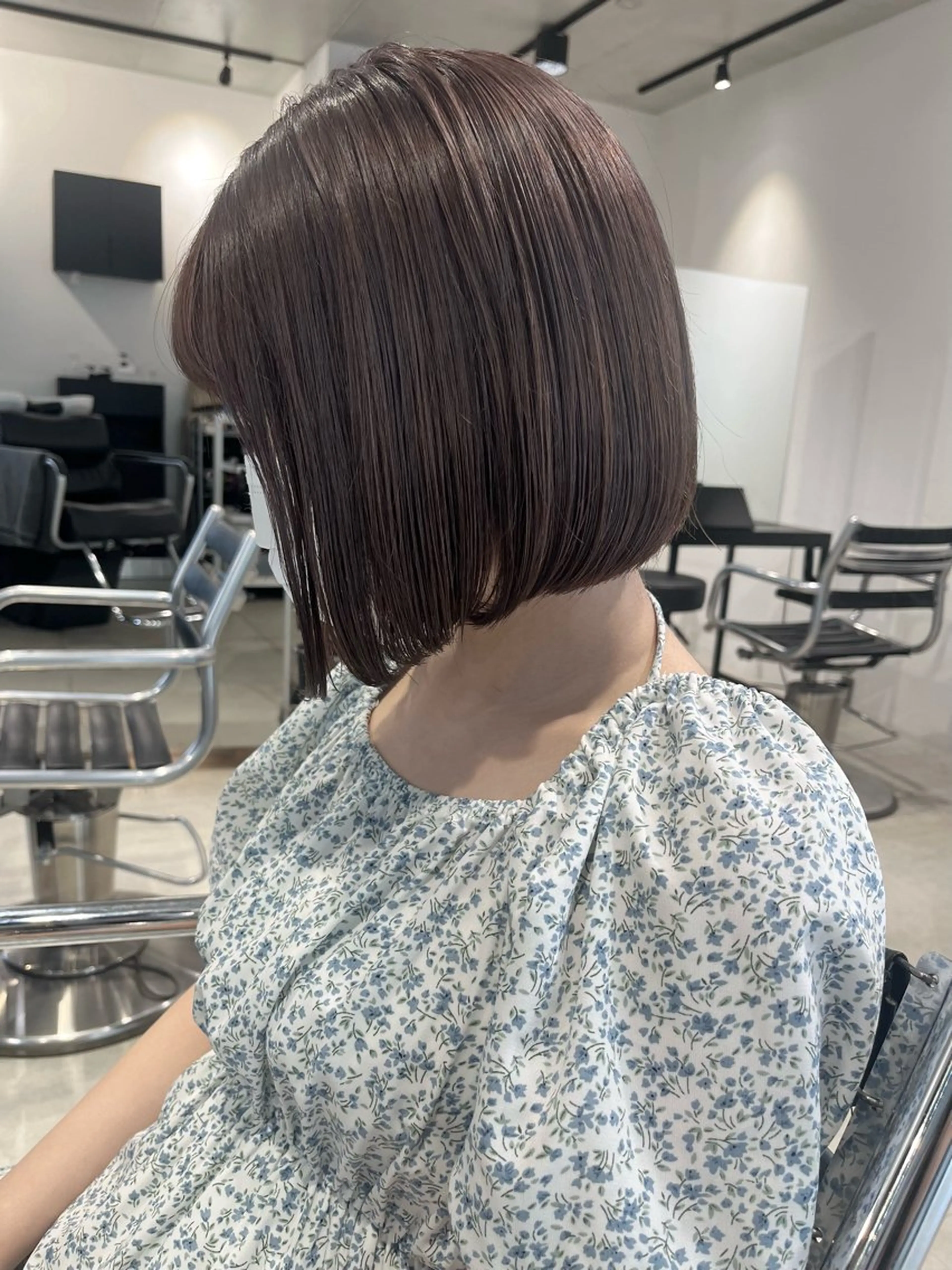 セミロング カラー パーマ ヘアアレンジ カット ヘアカラー トリートメント ヘアセット 透明感/オリーブ/ グレージュ/YUKAのヘアスタイル