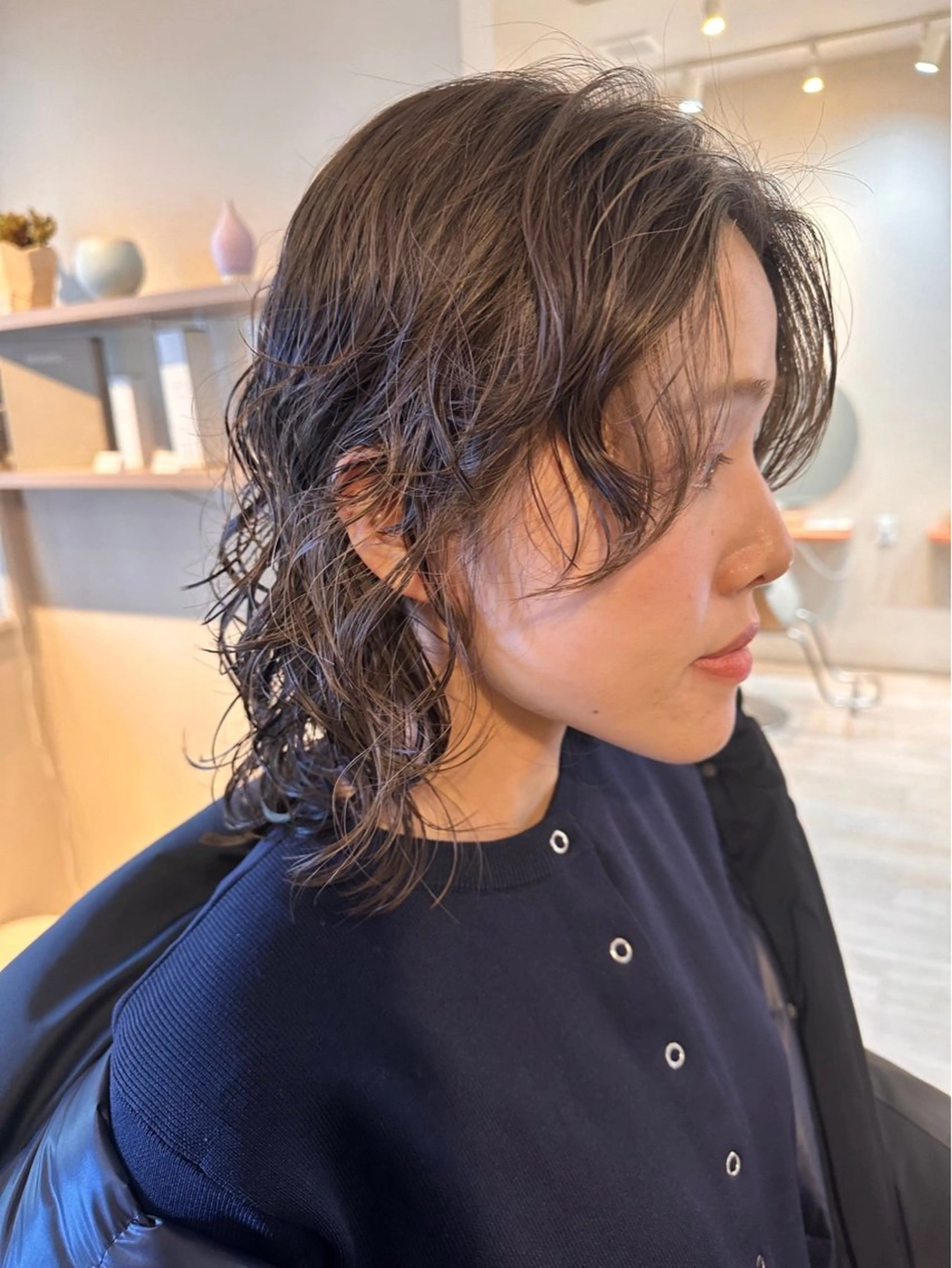 ミディアム ramphy 加藤 美羽のヘアスタイル