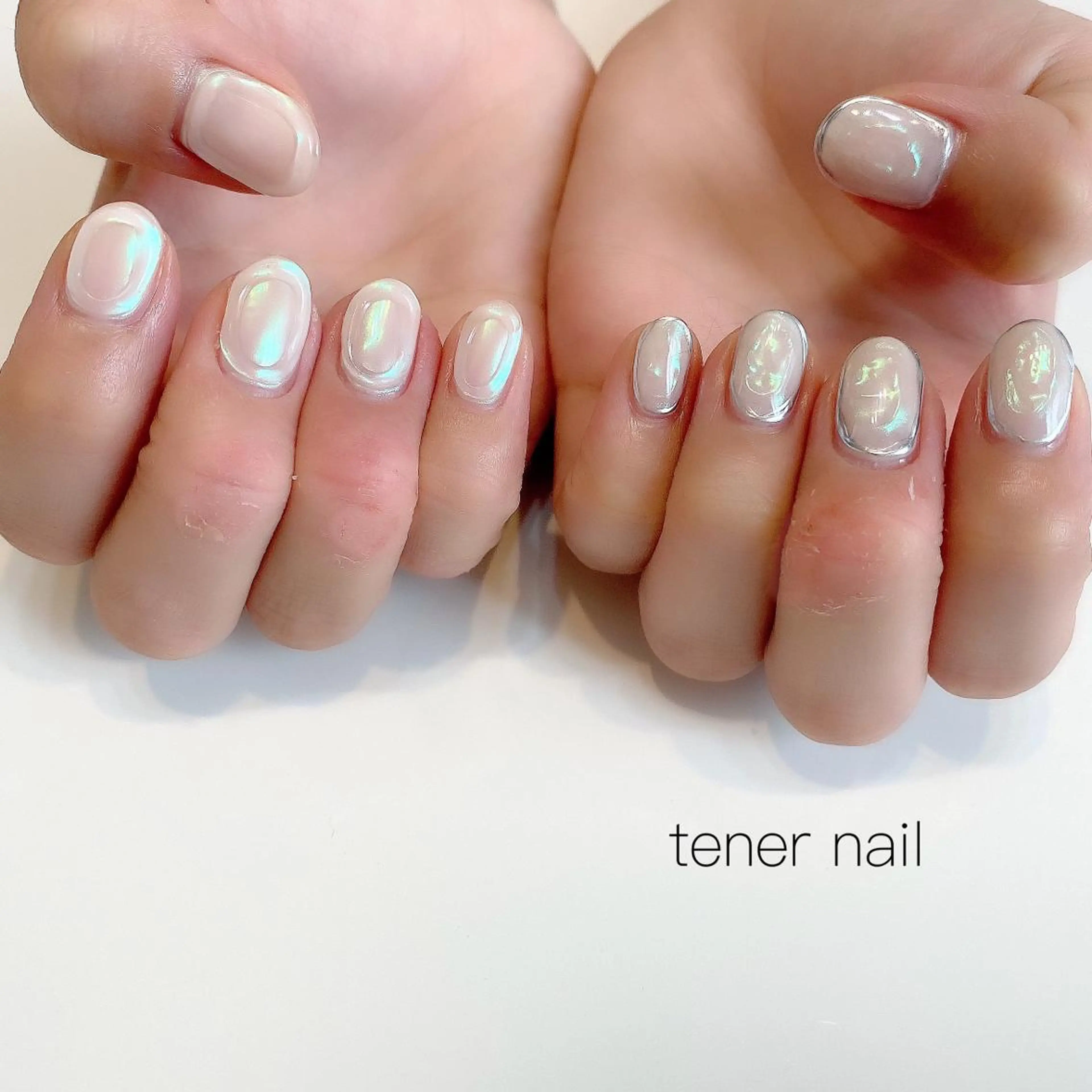 ネイル オーロラネイル クリアネイル ニュアンスネイル tener  nail  テネルネイル所属・テネルネイル tener nailのネイルデザイン