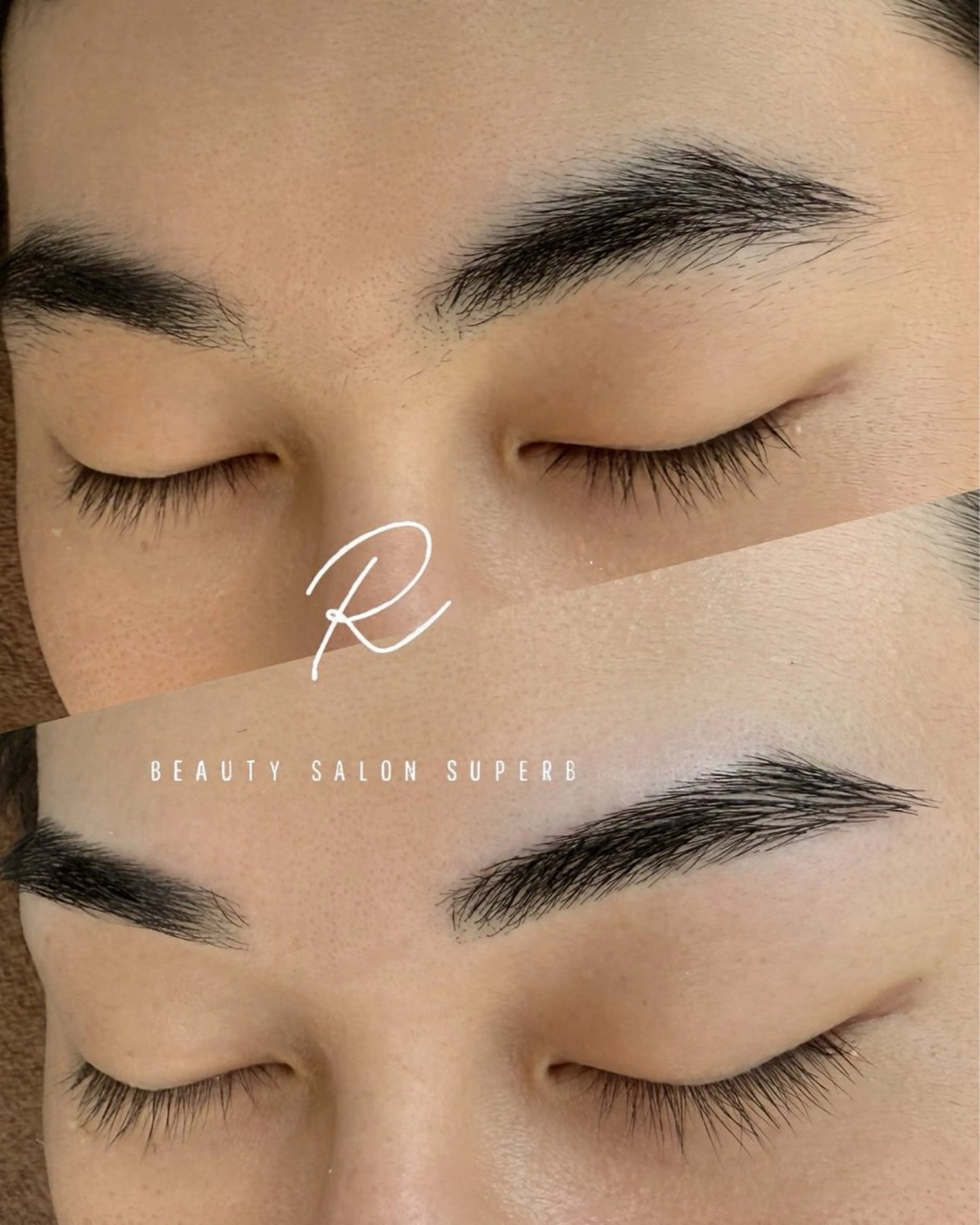 メンズ アイブロウ R/🤎 パーマ＆ブリーチ🔥のヘアスタイル