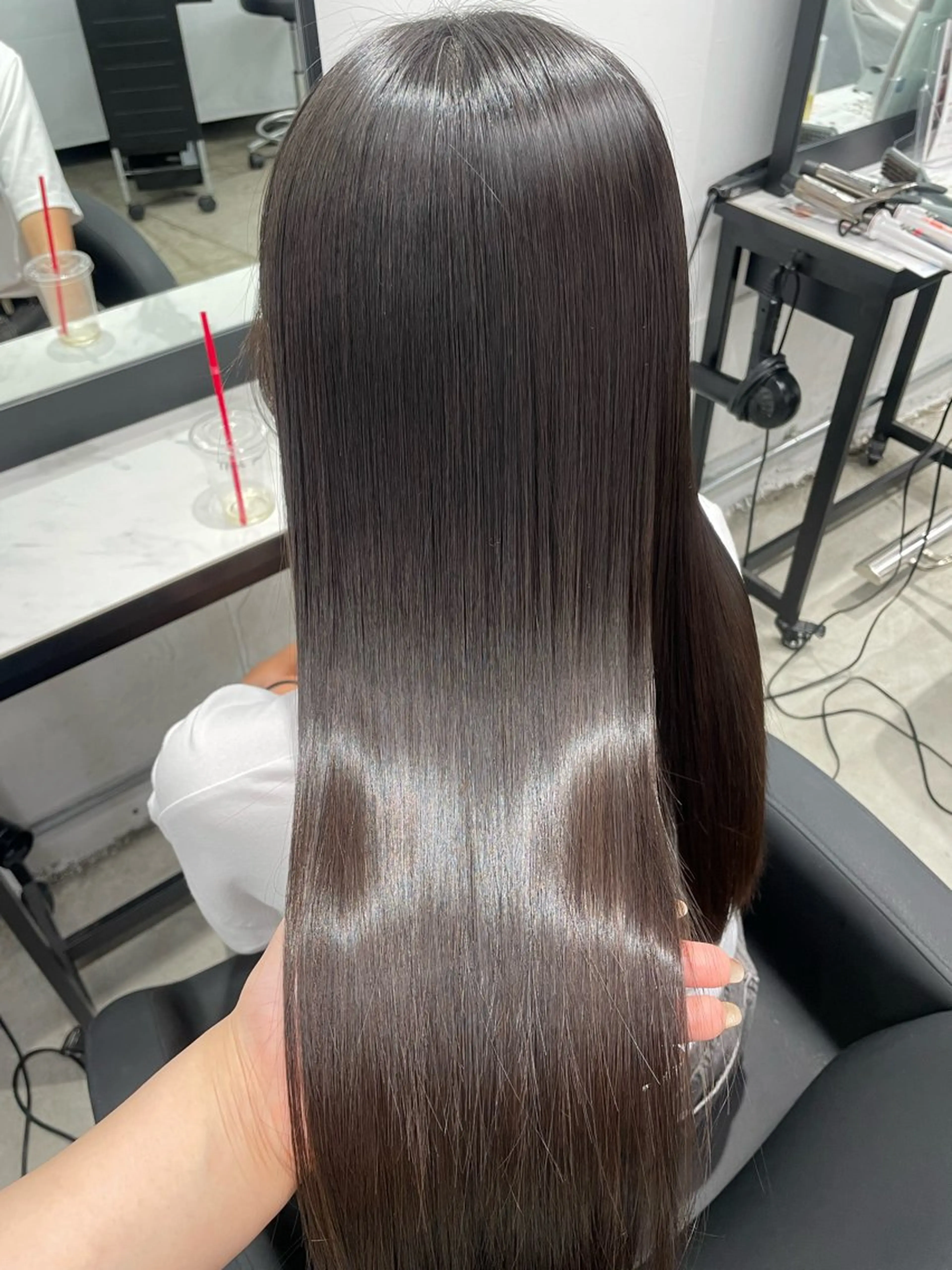 ロング レイヤーカット/ 縮毛矯正/ミサキ💐のヘアスタイル