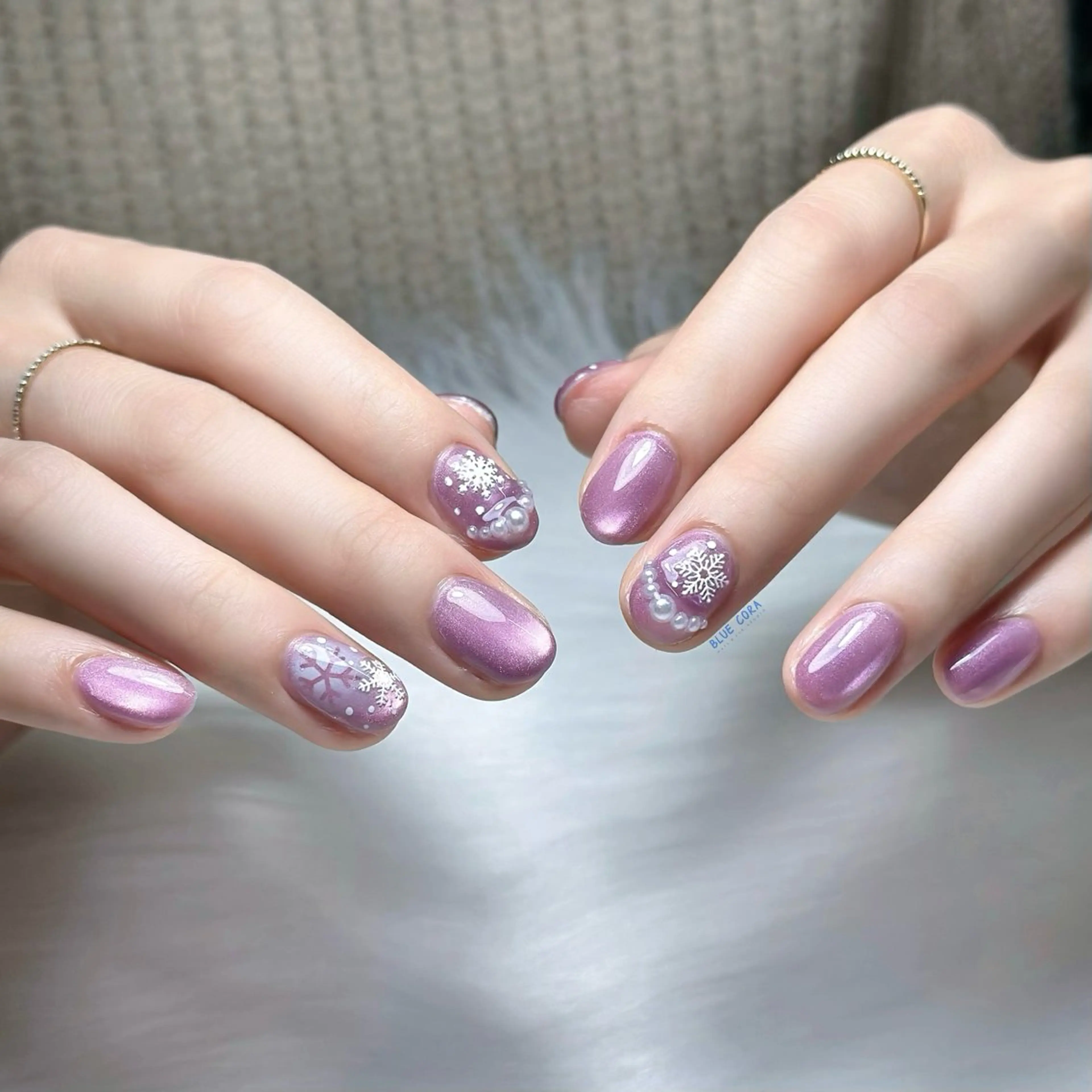 ネイル マグネットネイル ハンドネイル ハンドケア BLUE CORA所属・BLUE CORAのネイルデザイン