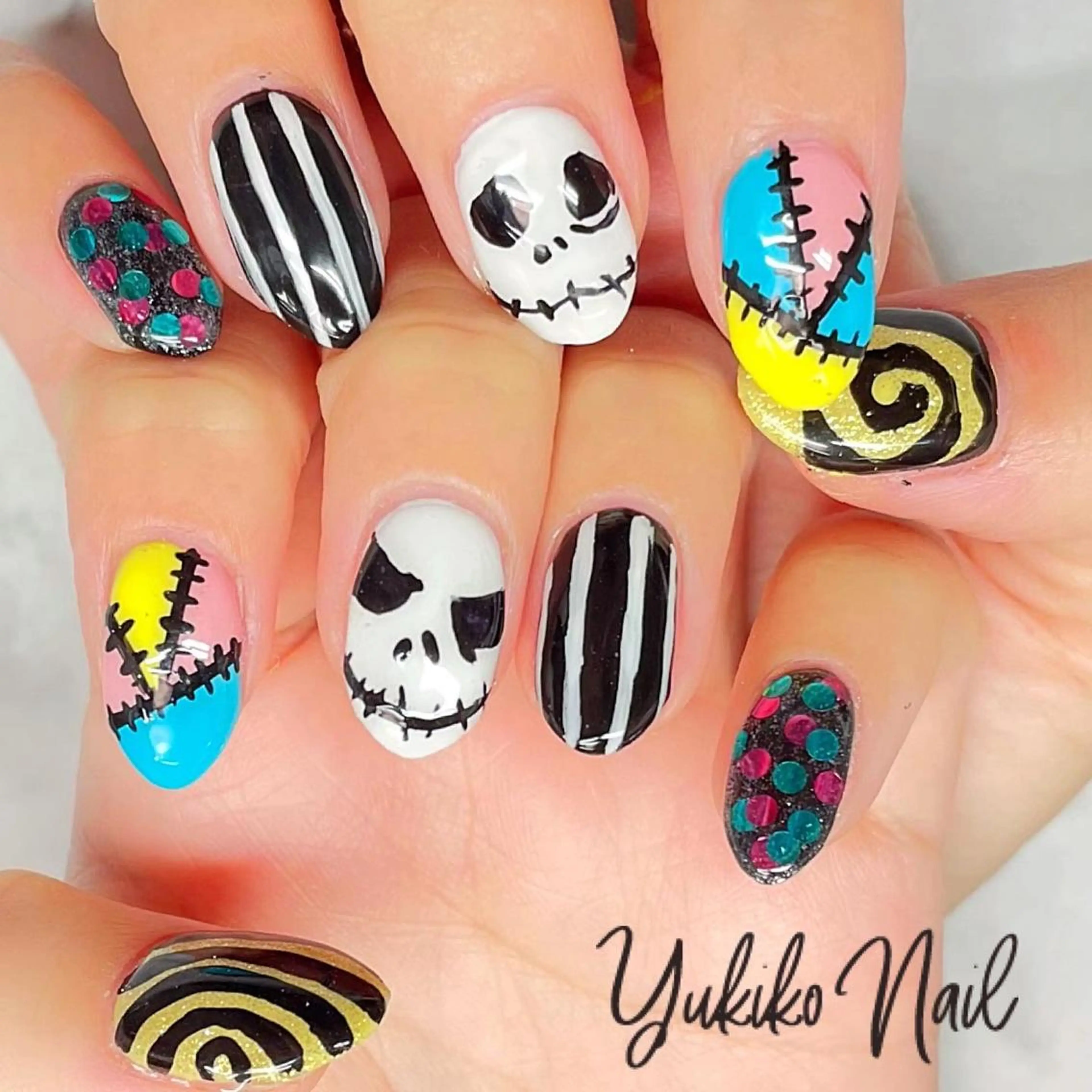 ネイル ハロウィン 持ち込み ハンドネイル ユキコ ネイルのネイルデザイン