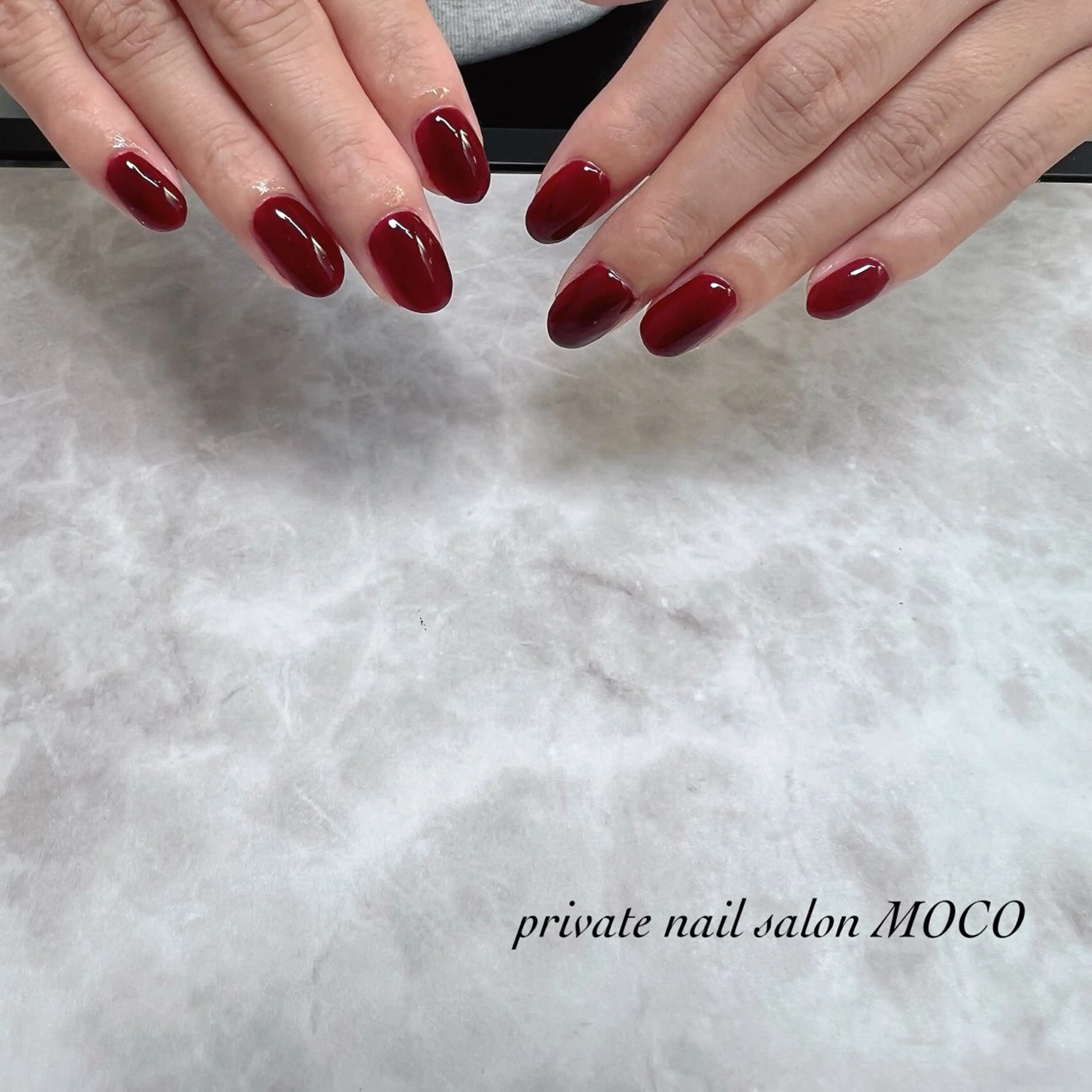 ネイル ボルドー ハンドネイル プライベートサロン MOCOのネイルデザイン