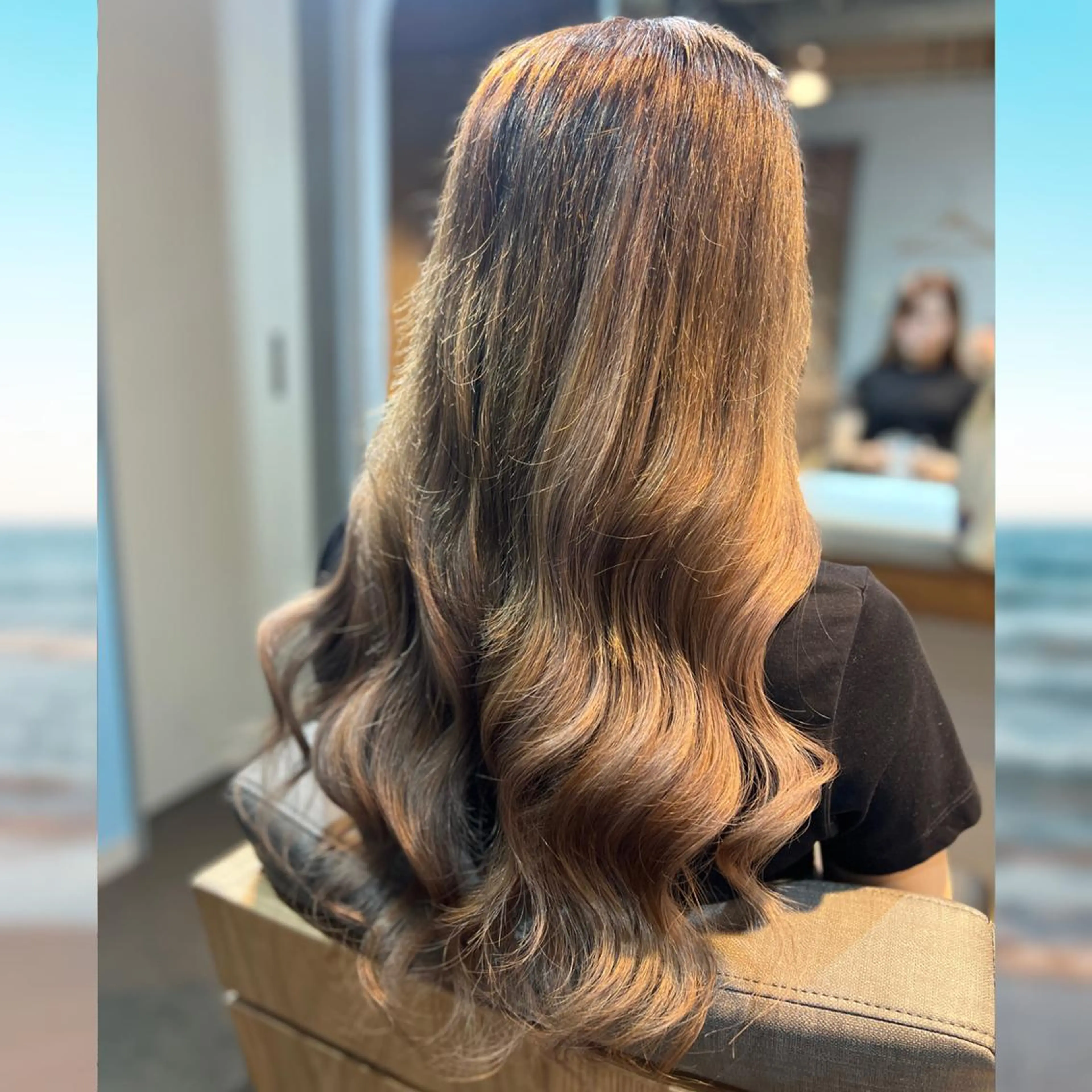 カラー ロング 🎀羽エクステ&韓国 ヘア大人気♡mi🌙のヘアスタイル