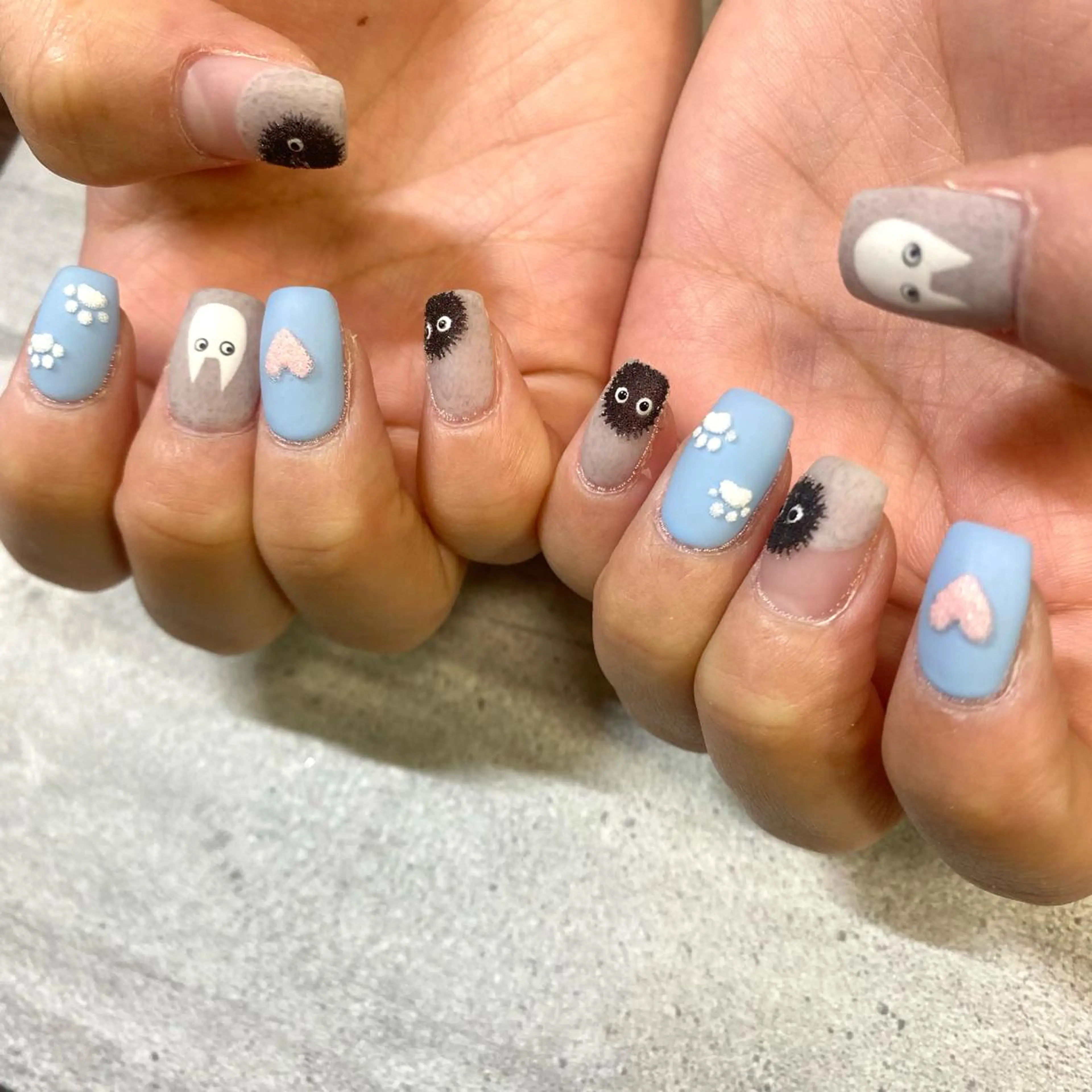 ミディアム カラー パーマ ヘアアレンジ メンズ キッズ ネイル マツエク・マツパ アイブロウ 今福鶴見ネイル 8(ｴｲﾄ)のネイルデザイン