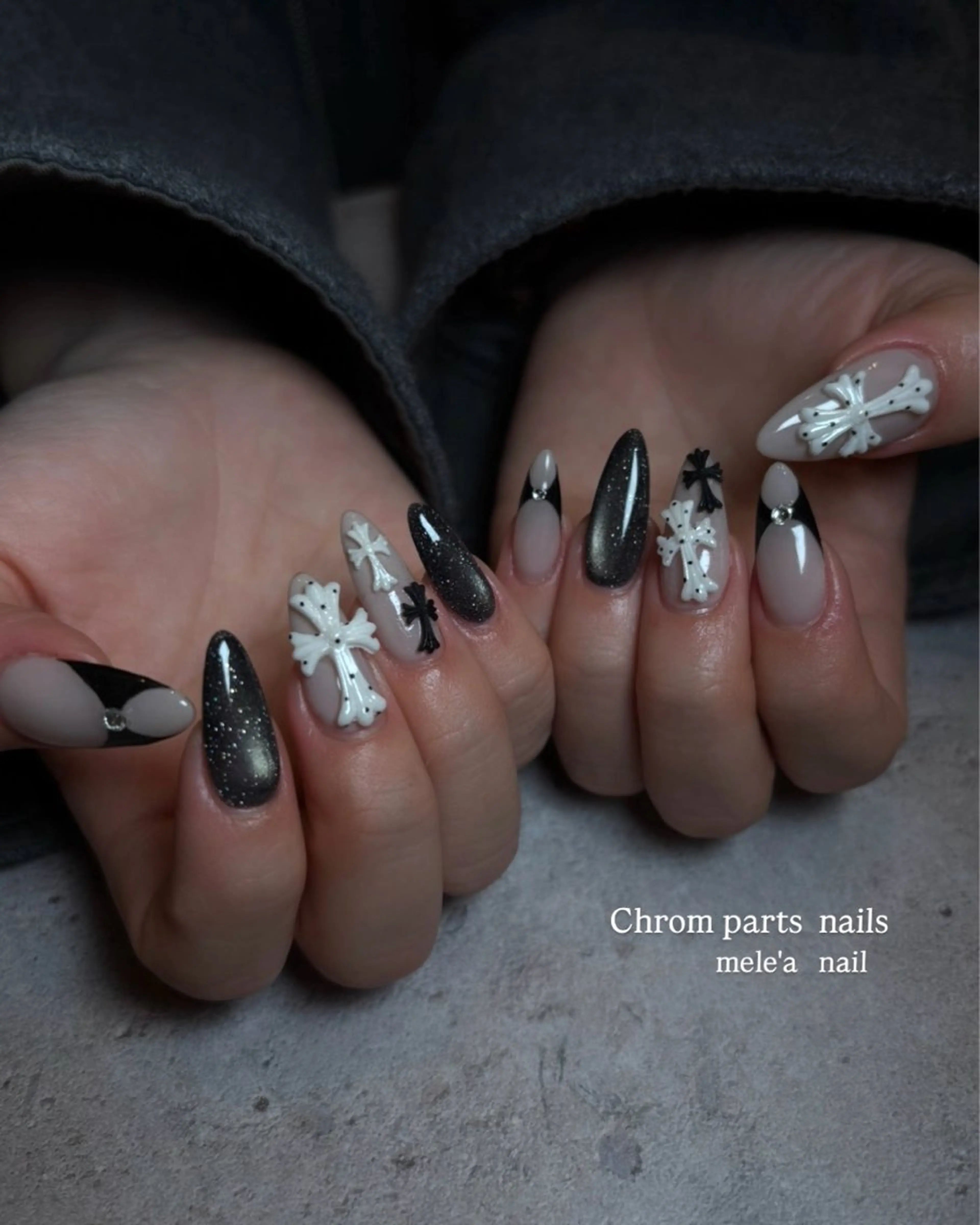 ネイル フラッシュネイル マグネットネイル ハンドネイル miho meléanailのネイルデザイン