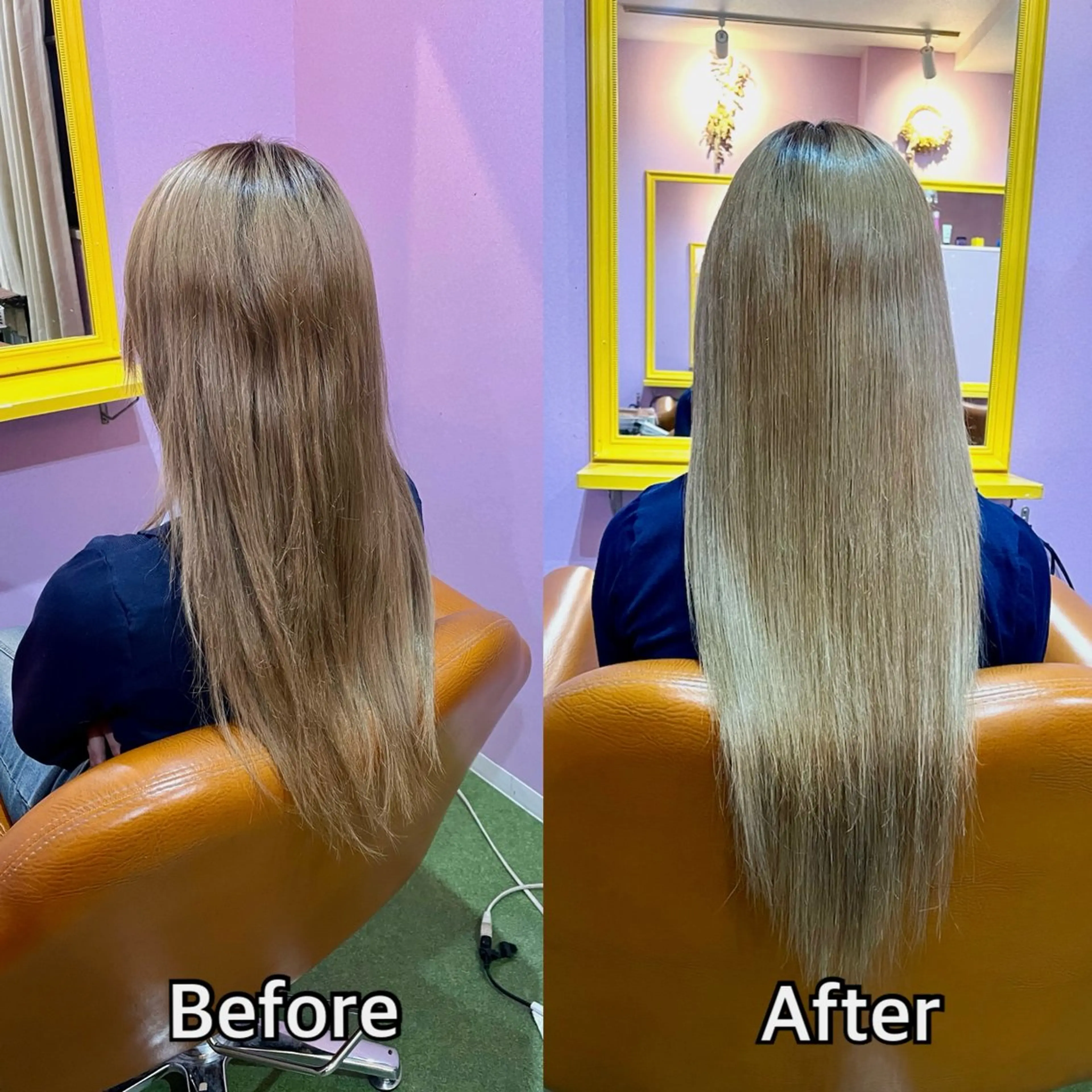 ロング エクステ シール+ちび編み込み エクステ梅田🐨のヘアスタイル