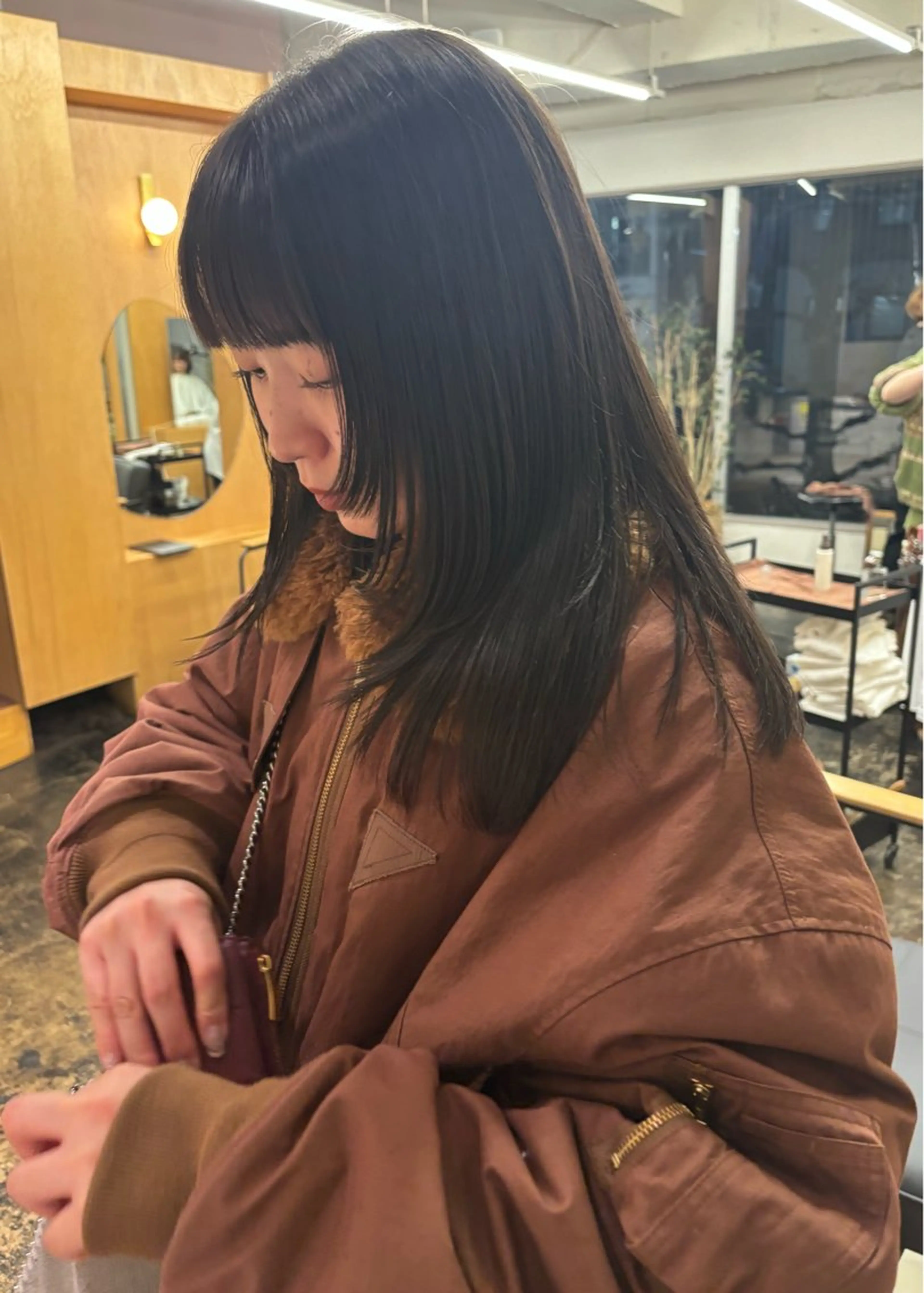 ミディアム カラー グレージュ オリーブグレージュ オリーブグレー カット ヘアカラー 西山 紗耶香🪽 透明感カラー/ボブのヘアスタイル