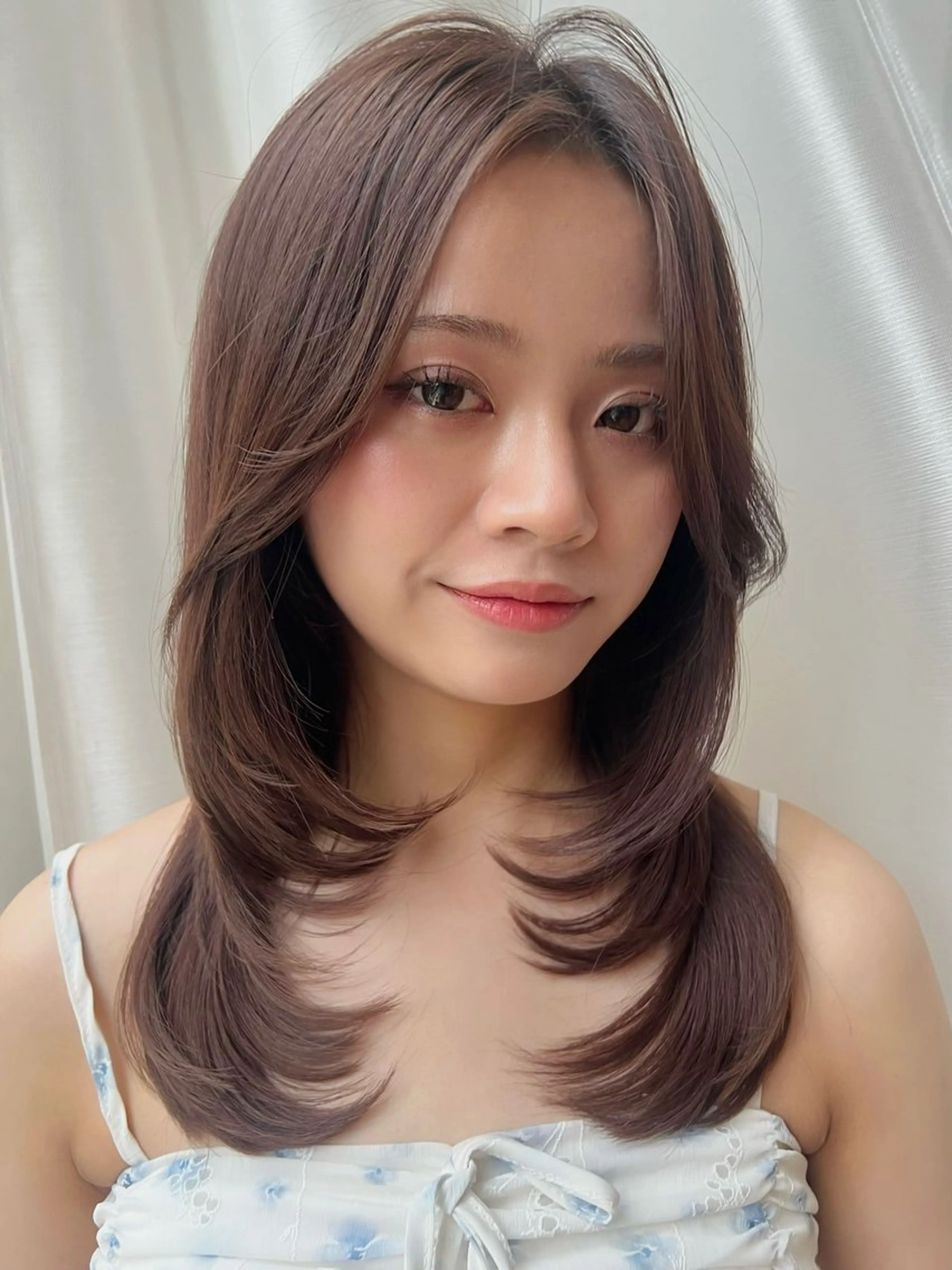 ミディアム カラー レイヤーカット ヘアカラー 望月威吹/表参道/レ イヤー/似合わせのヘアスタイル