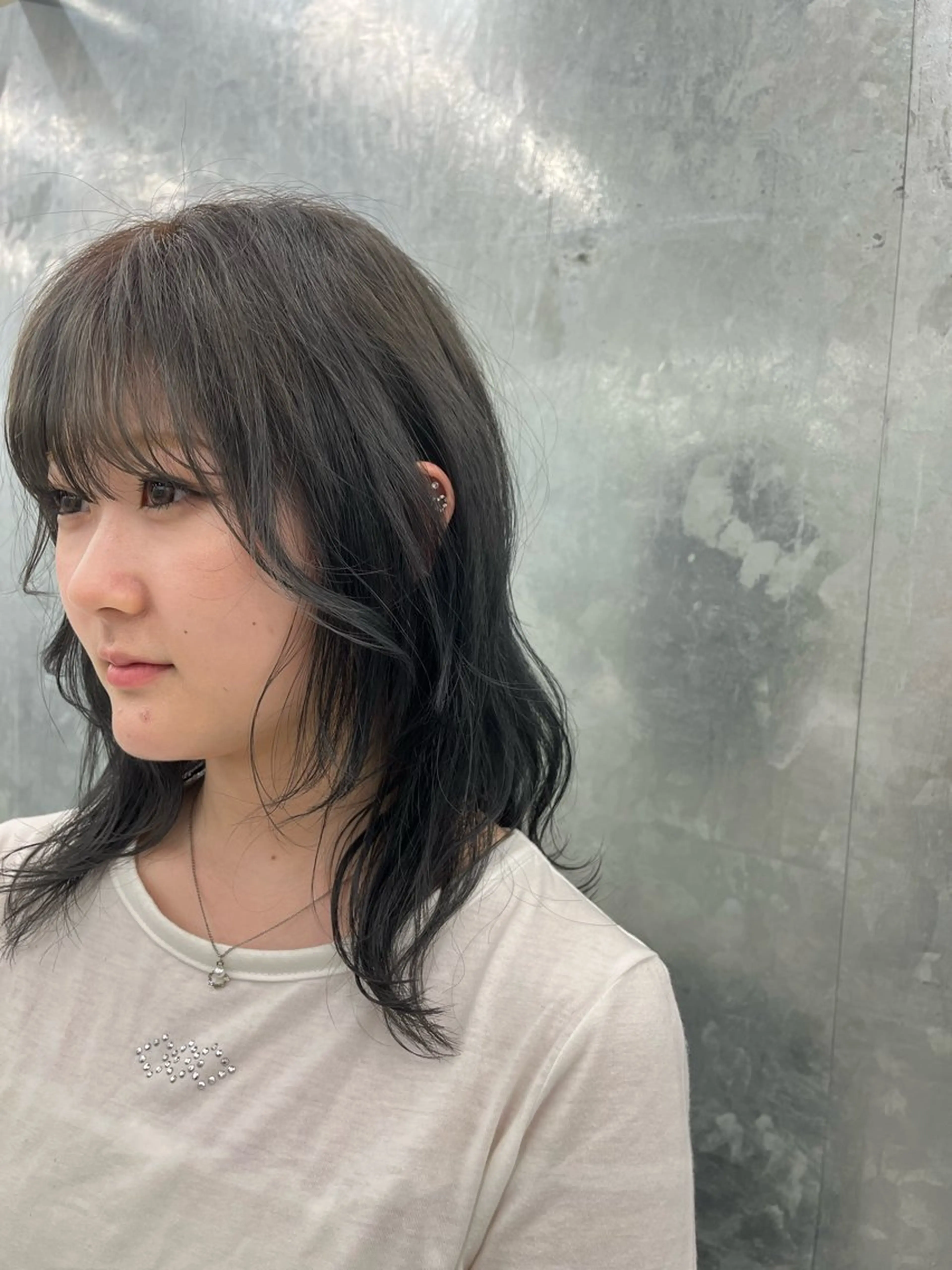 セミロング アッシュ 神作 汐里　江古田 /透明感カラー🌿のヘアスタイル