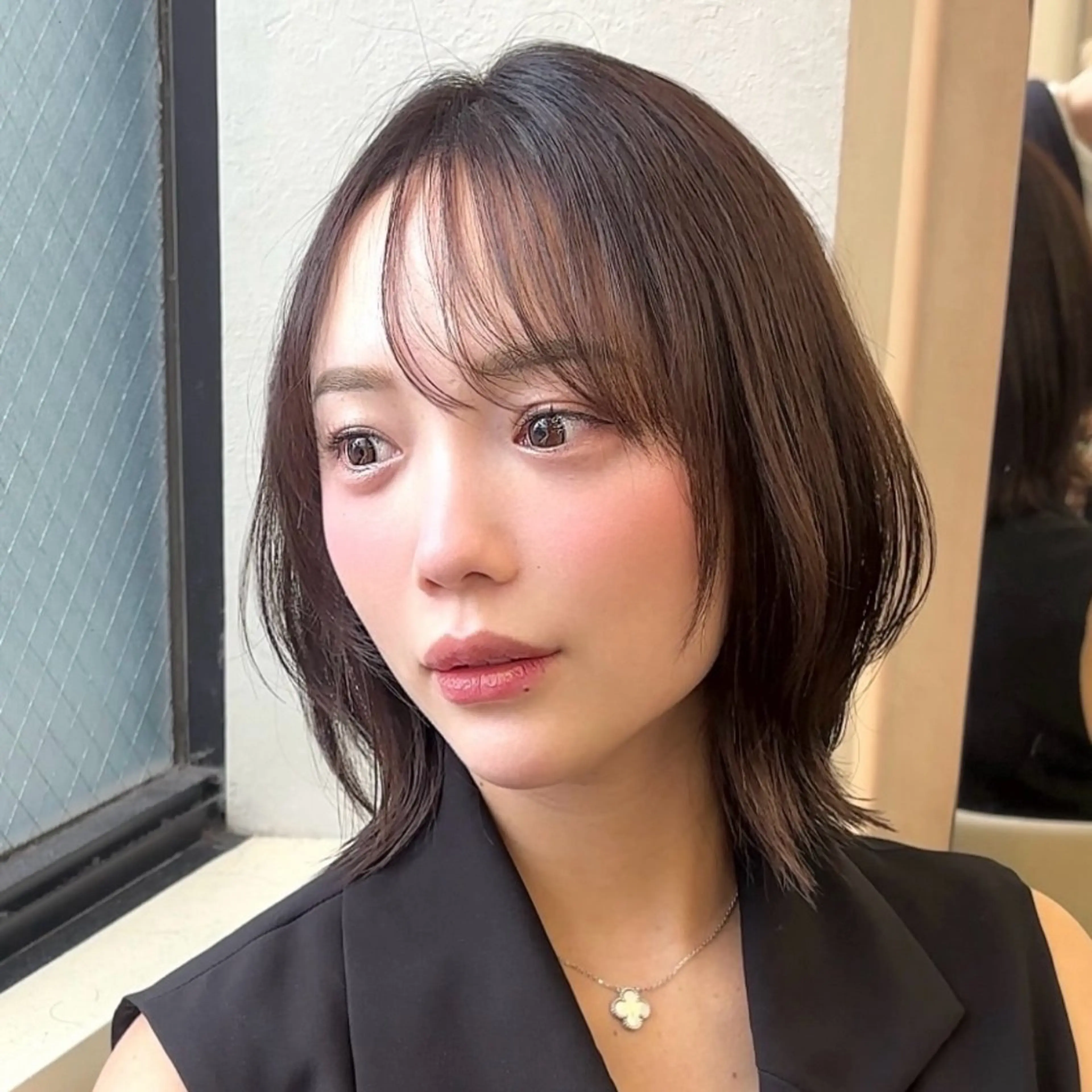 ミディアム カラー ボブレイヤー ボブ レイヤーカット 似合わせカット カット ヘアカラー トリートメント ウメダナオヤ/ くびれヘア✨のヘアスタイル