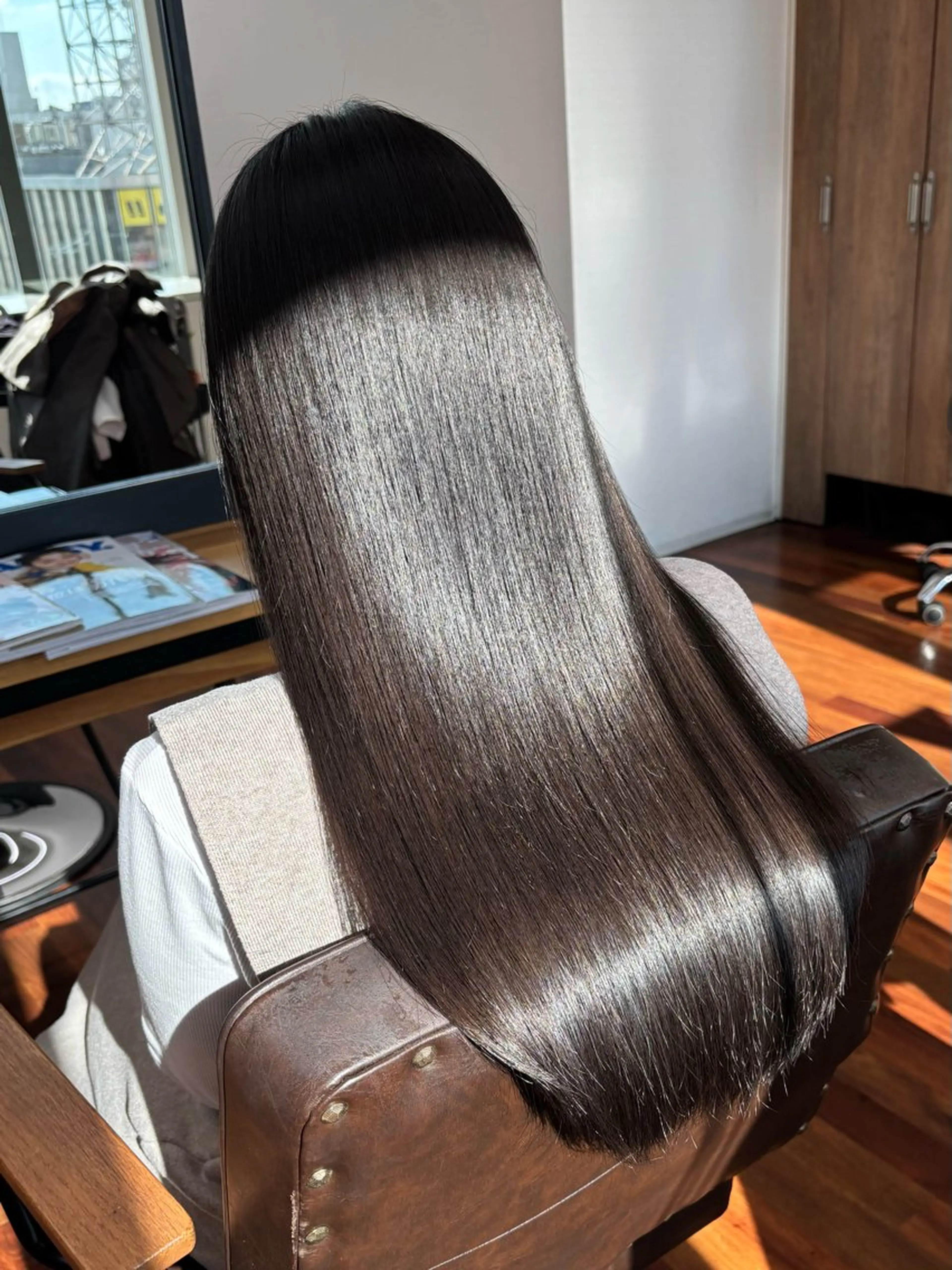 セミロング カラー パーマ カット 縮毛矯正 トリートメント グランルッソ所属・岡山× バレイヤージュカラーのヘアスタイル