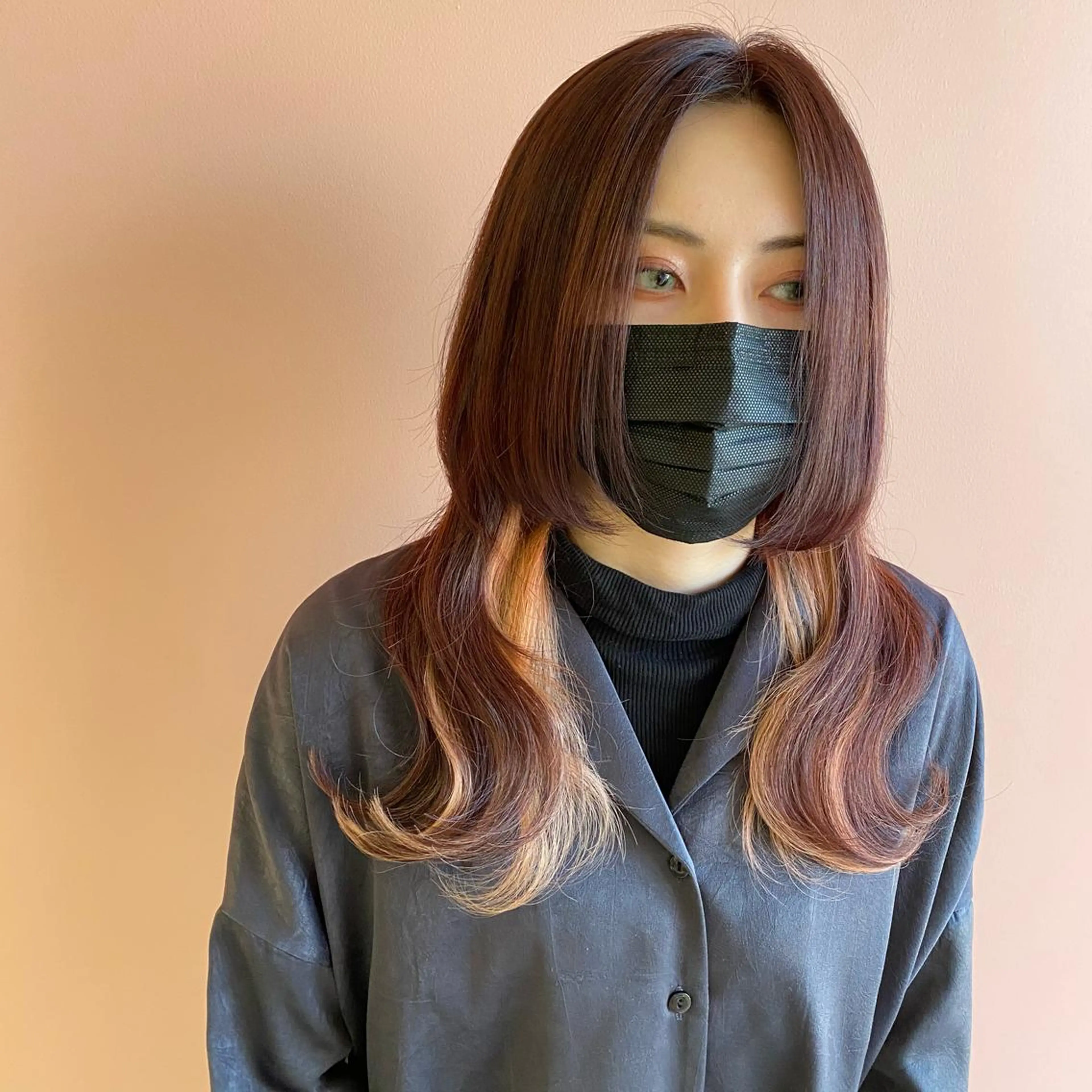 ロング カラー ボブ ロング ORIKA 美容室のヘアスタイル
