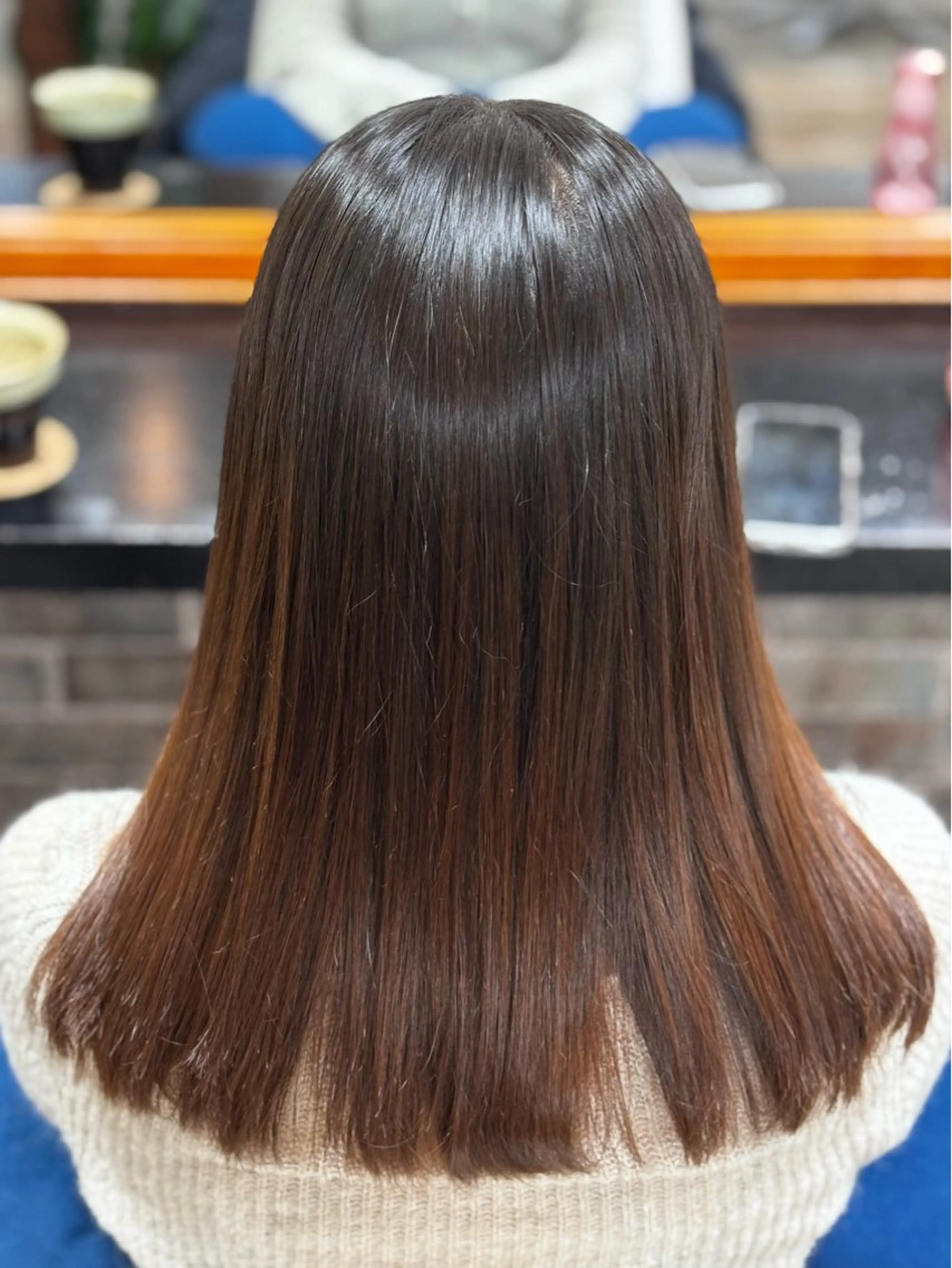 ロング パーマ ヘアアレンジ 髪質改善 縮毛矯正 カット 縮毛矯正 イツキ🌕デザインカ ラー🥨髪質改善🫧のヘアスタイル