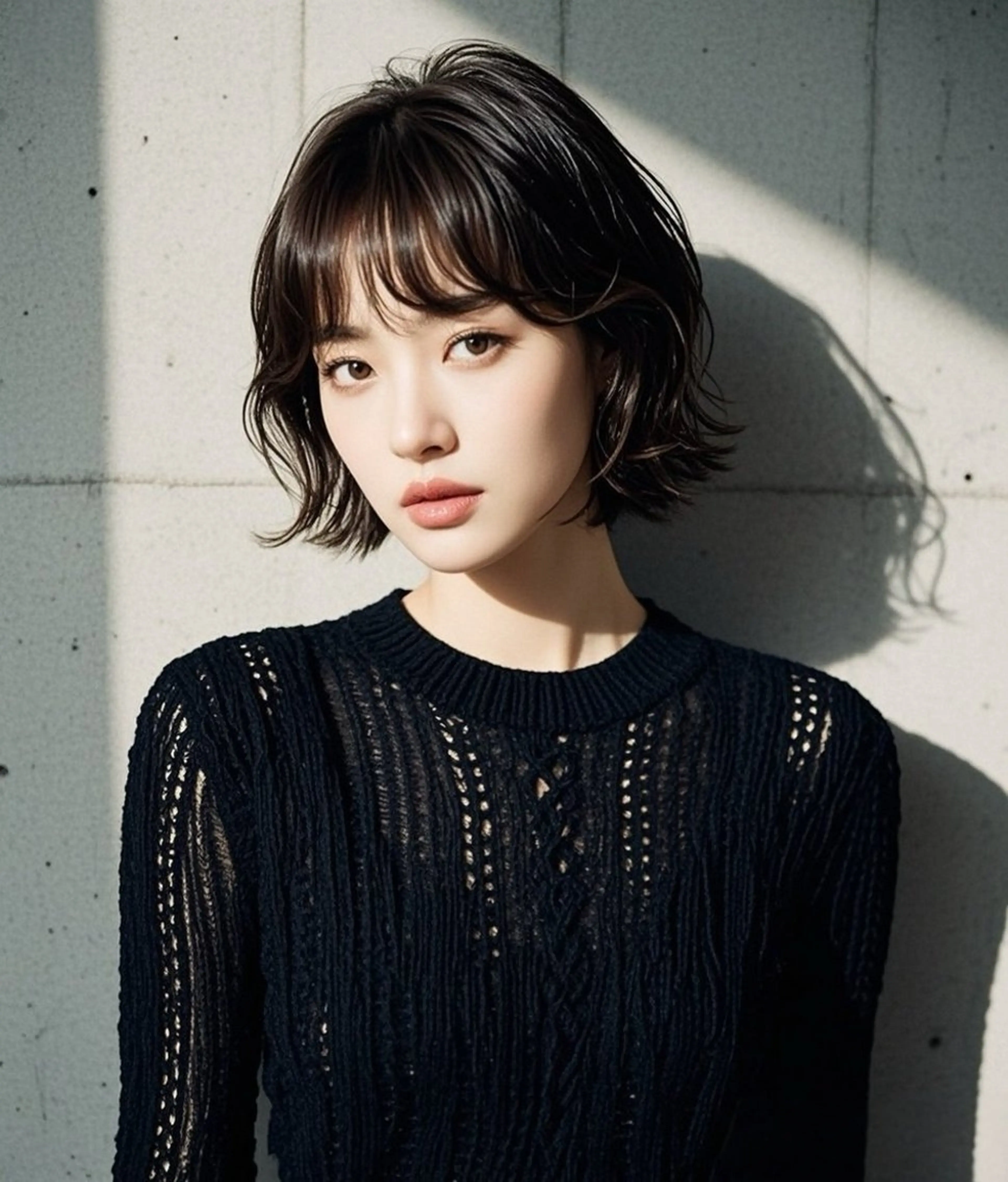 ミディアム ショートボブ ミディアムレイヤー ミディアムパーマ アッシュ ボブ カット ヘアカラー トリートメント ウルフカット 811 大阪梅田 ウルフのヘアスタイル