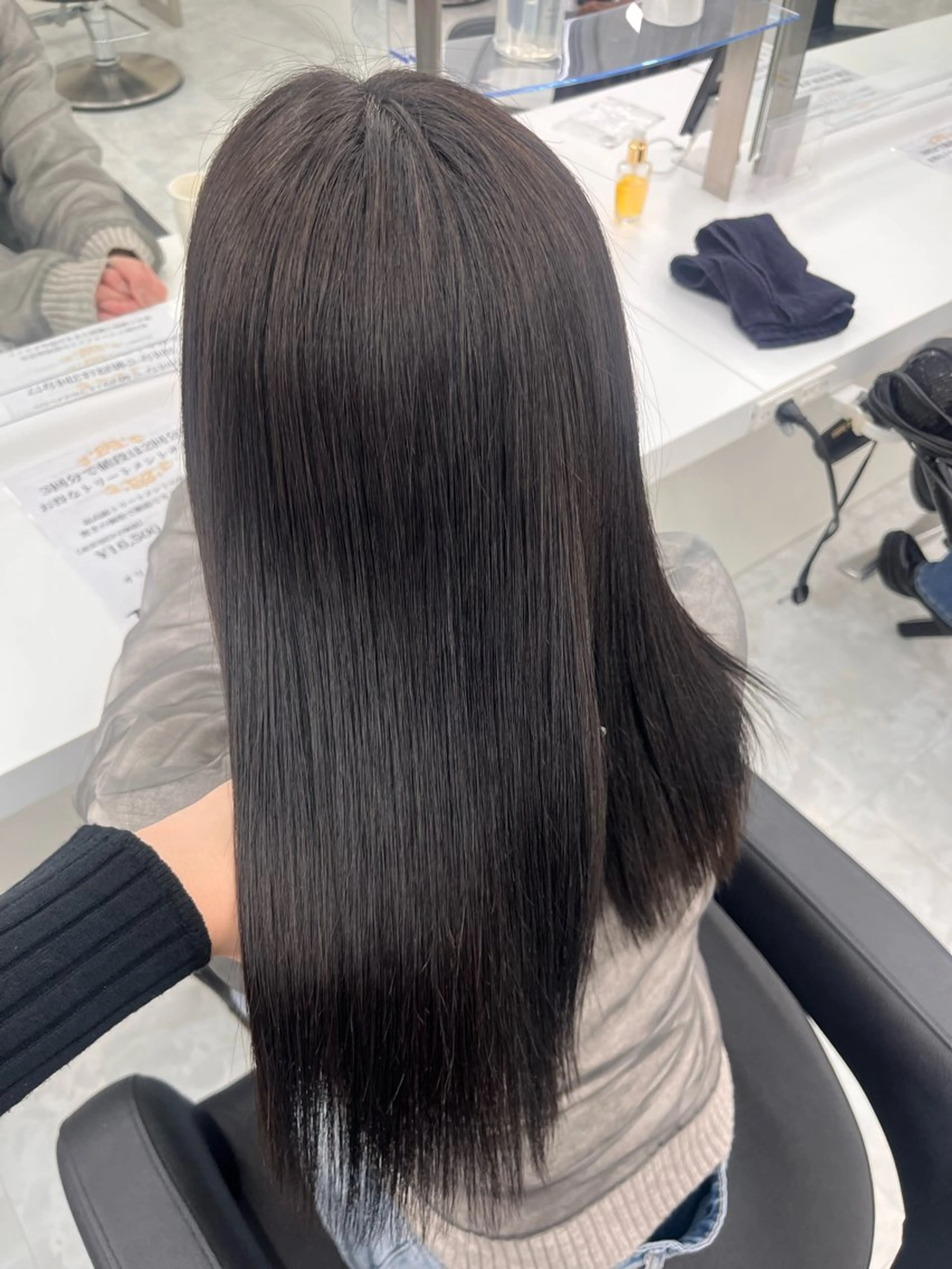 ロング ヘアカラー トリートメント ヘッドスパ ヘアセット ♡ナチュラルガーリー ♡ベージュ♡RINAのヘアスタイル