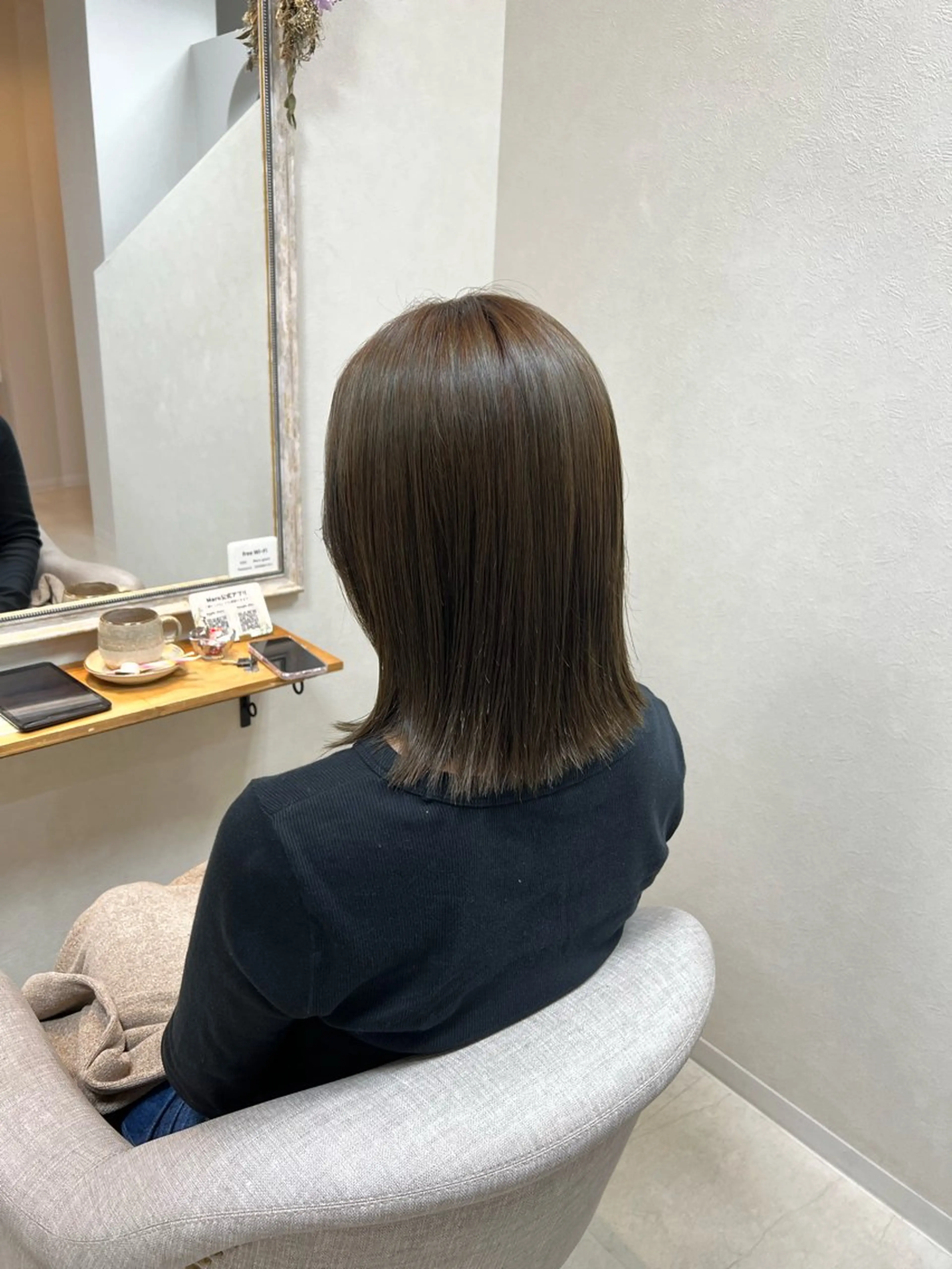 ミディアム カット ヘアカラー トリートメント ショート/白髪ぼかし 君和田若菜のヘアスタイル