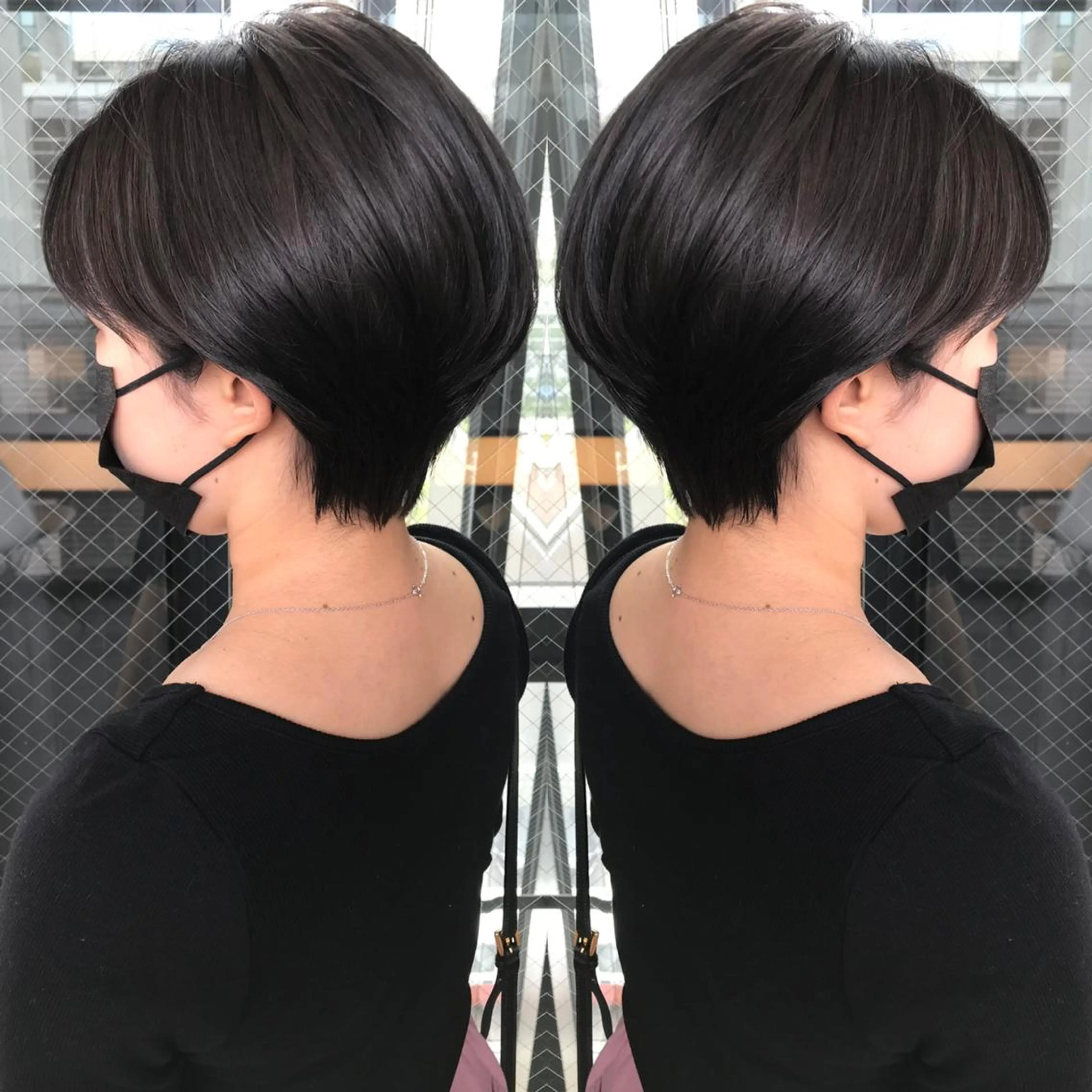 ショート カラー ハンサムショート ブルーカラー ブルーグレー ショートヘア カット ヘアカラー トリートメント BOOTH share salon所属・ハタケヤマヨシキ ／BOOTHのヘアスタイル