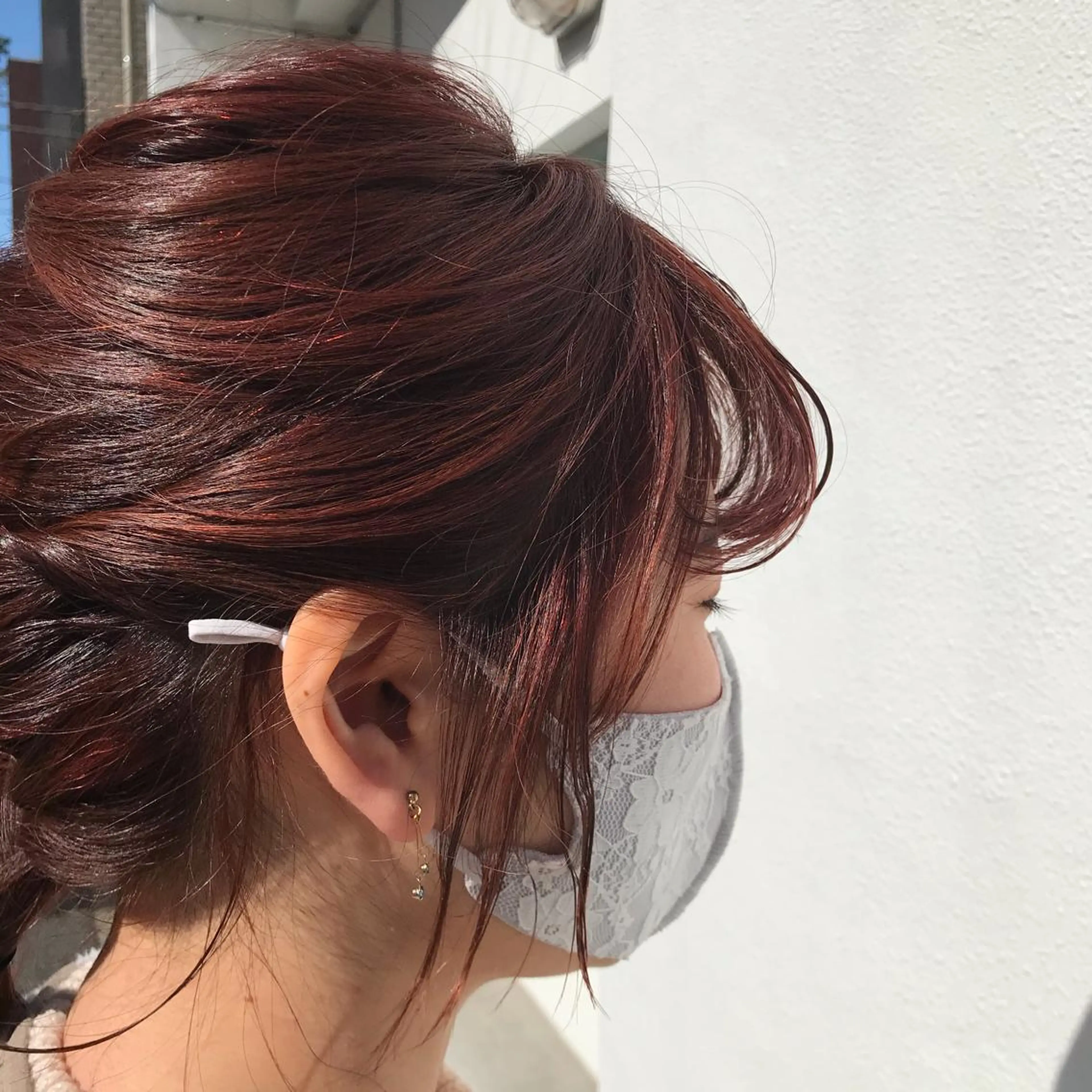 ミディアム カラー ヘアアレンジ ハイライトカラー ピンクカラー ハイライト moi-meme.soe所属・タナカ リナのヘアスタイル