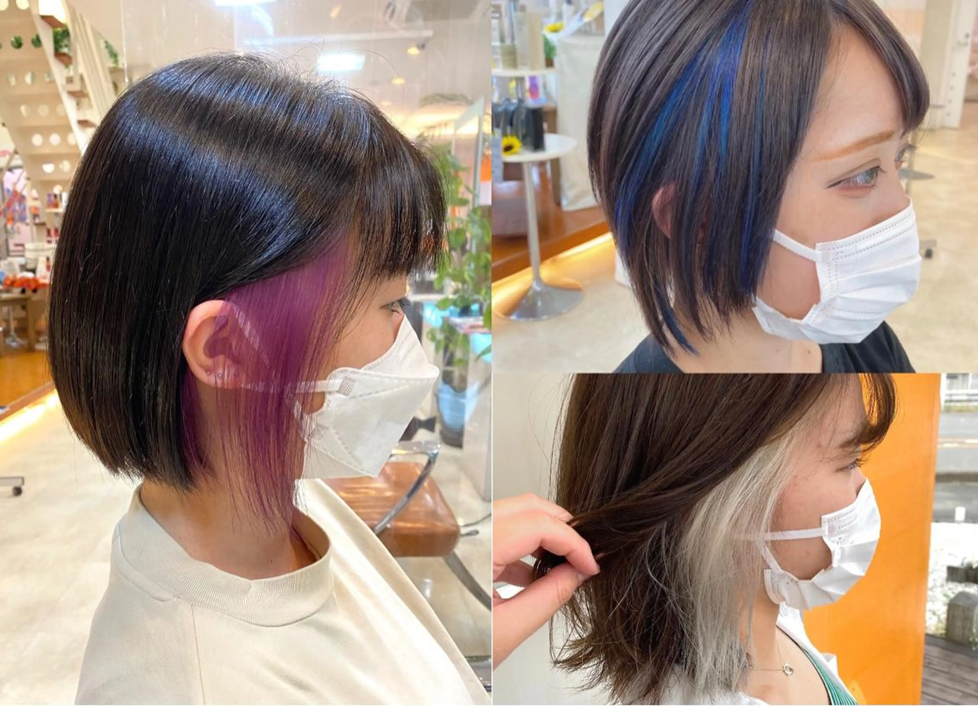 ミディアム カラー イヤリングカラー インナーカラー 大宮｜メンズカット 似合わせカラー｜のヘアスタイル