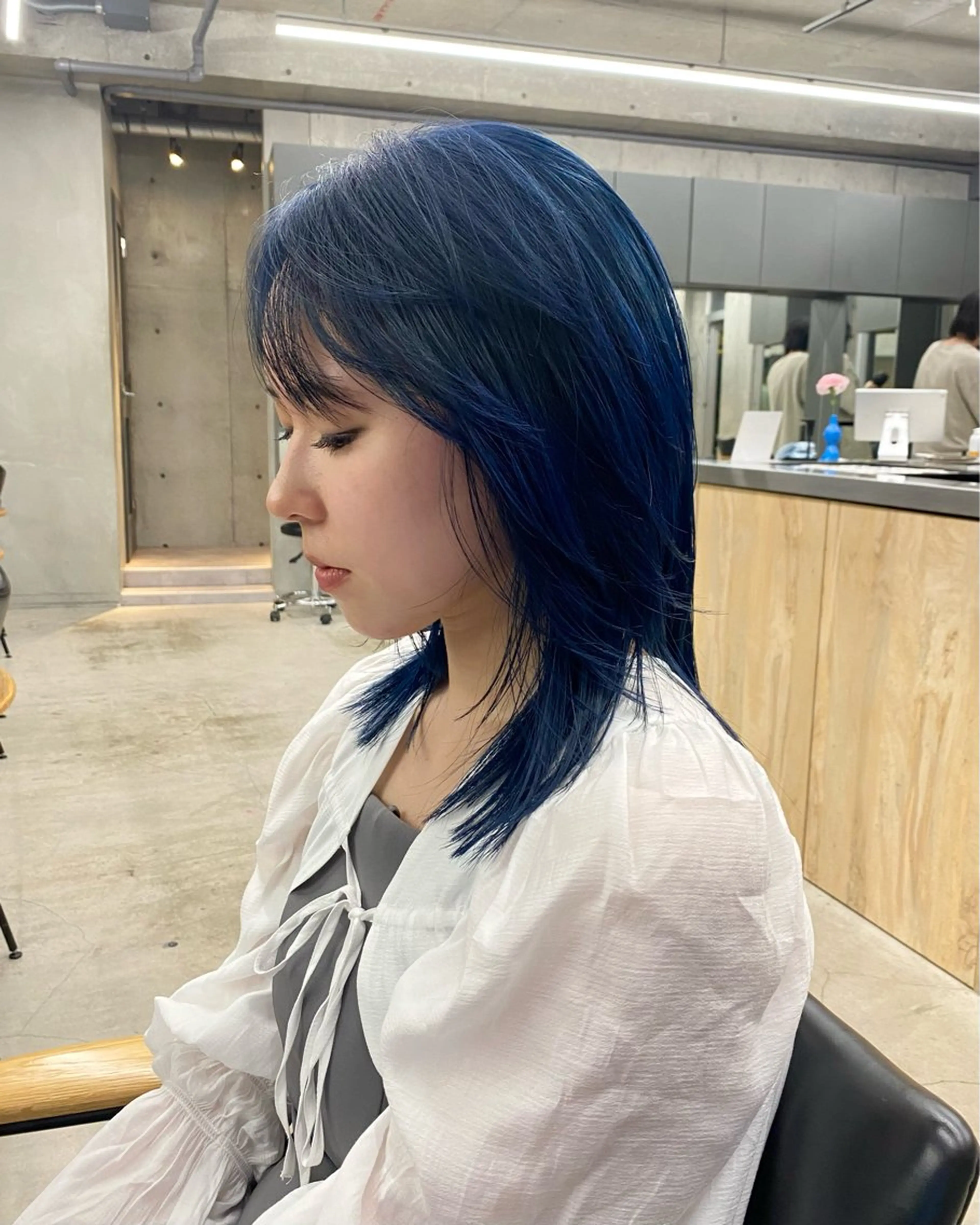 ミディアム カラー カット ヘアカラー トリートメント 村田 りょうやのヘアスタイル