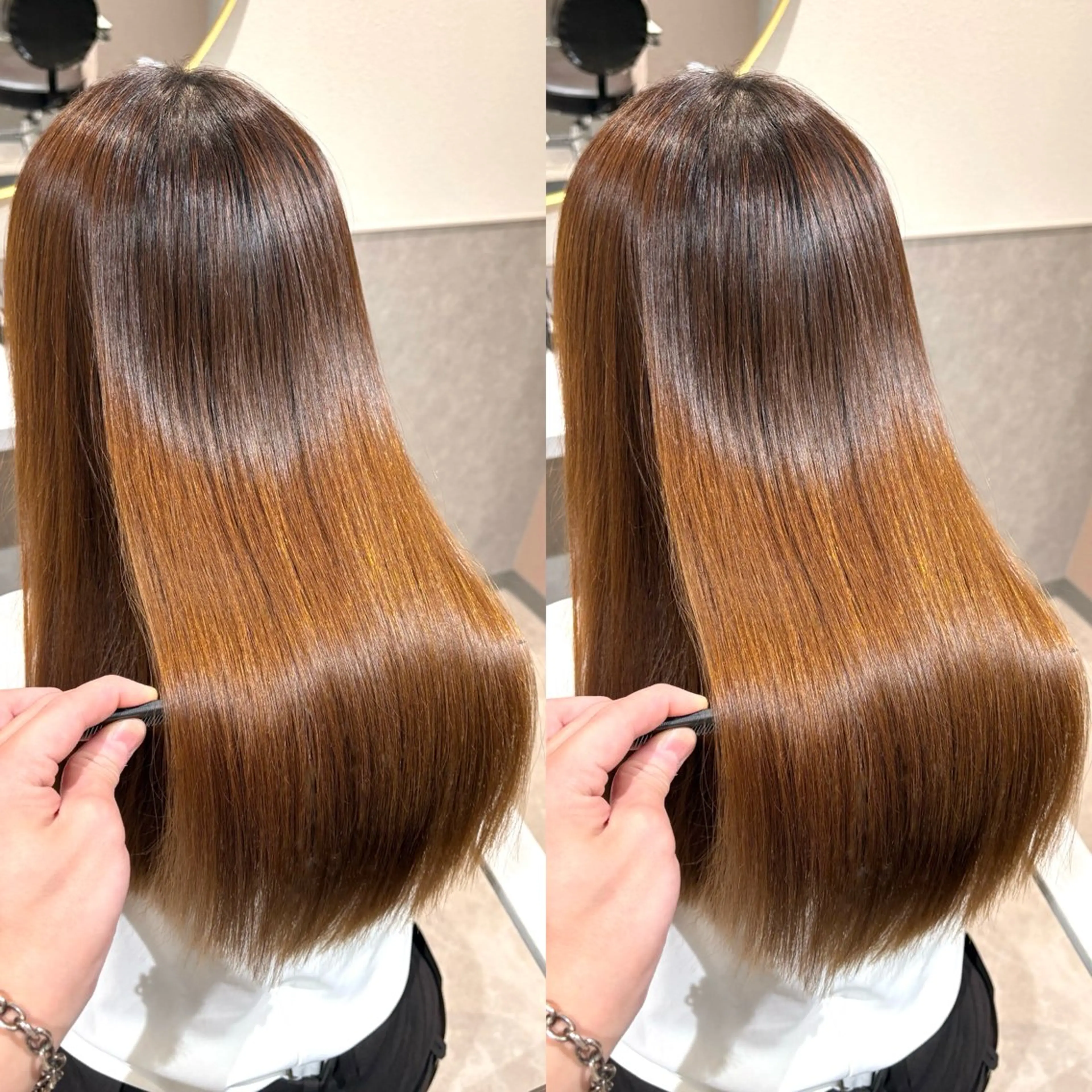 セミロング 髪質改善 縮毛矯正 トリートメント カット 縮毛矯正 トリートメント 銀座No.1髪質改善 縮毛矯正/本木のヘアスタイル