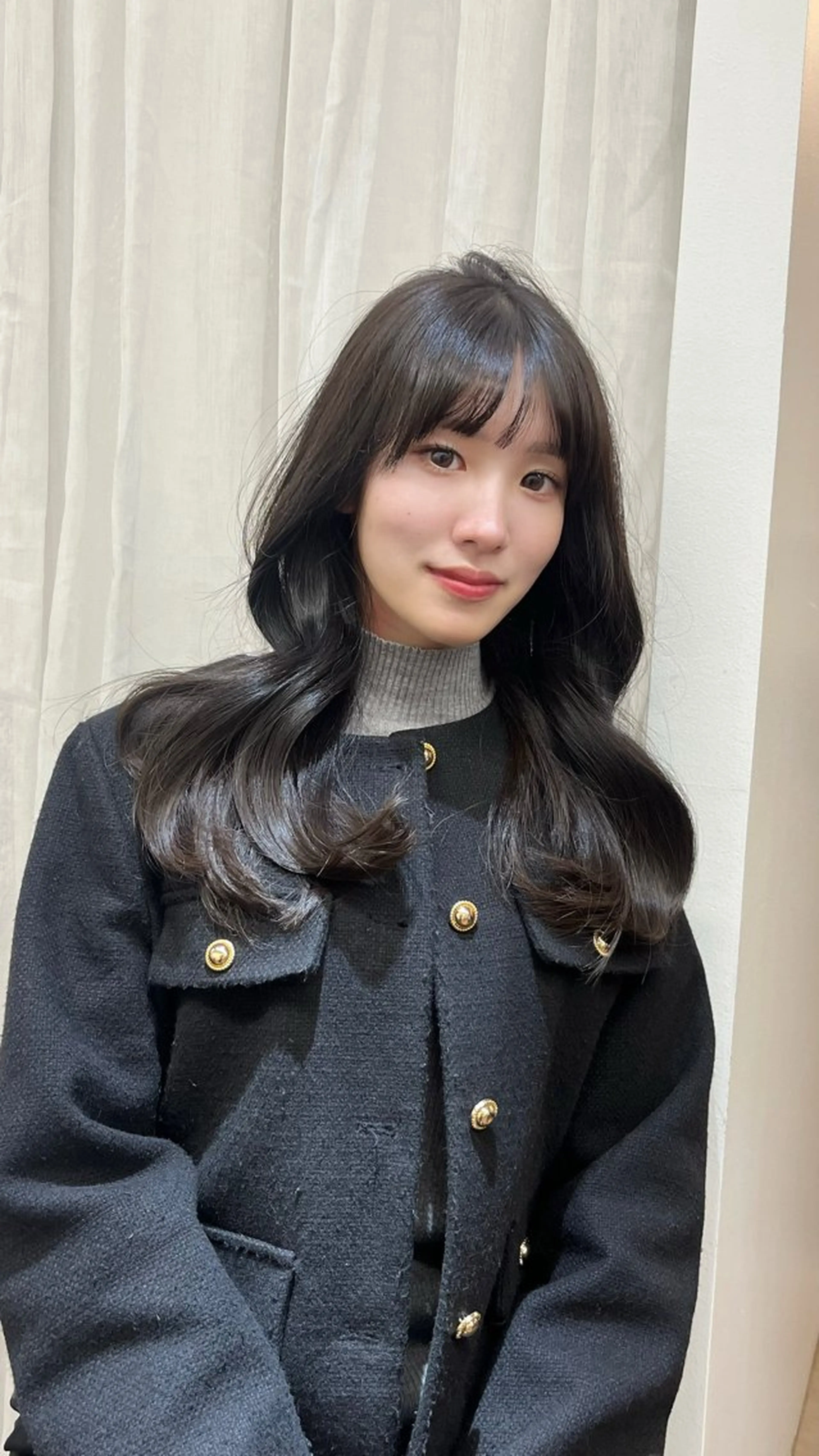 ロング カラー カット ヘアカラー トリートメント tre/e' hair salon所属・広島韓国ヘア♡ たかみのヘアスタイル