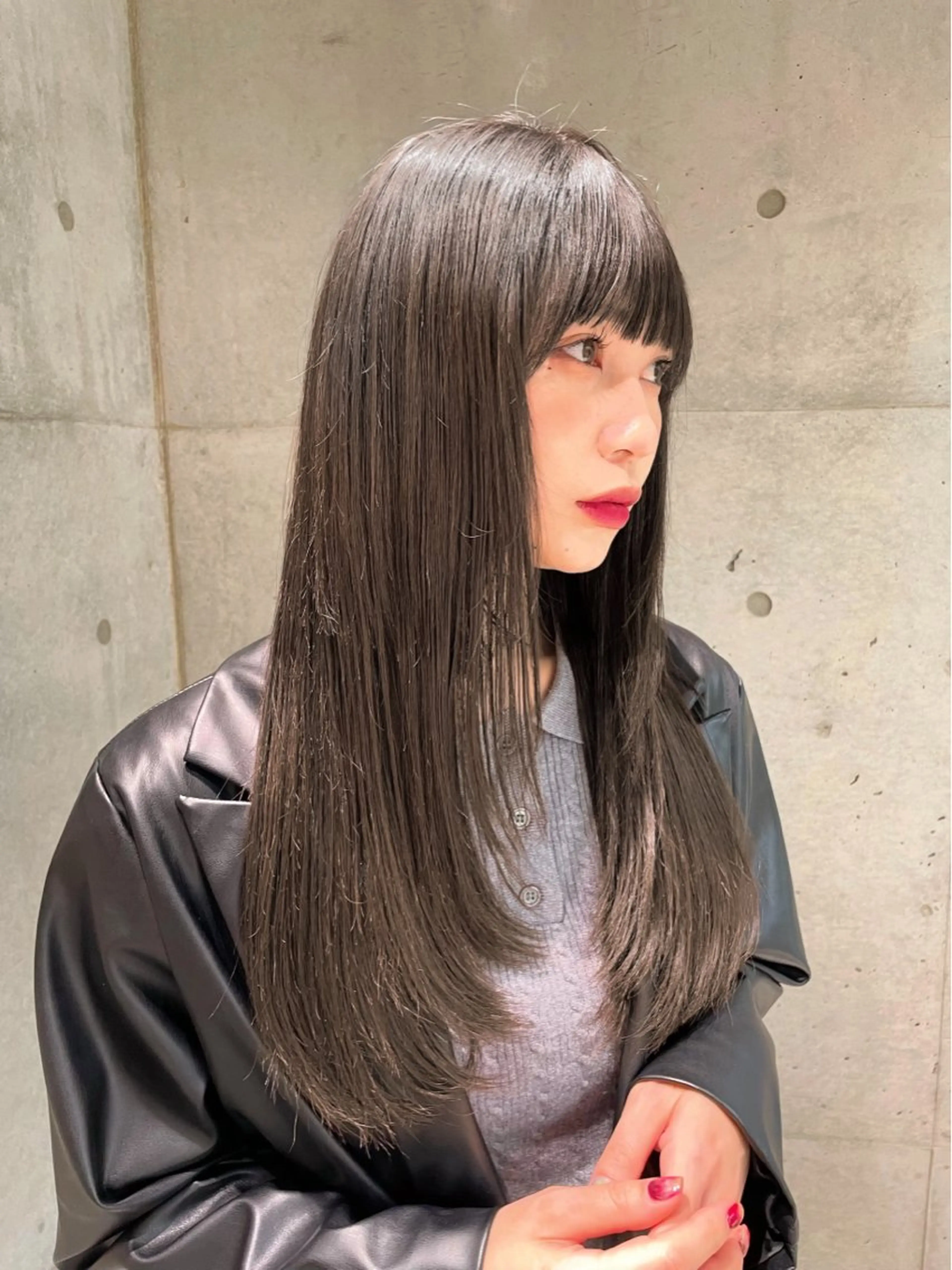 ロング カラー 脱白髪染め/ 髪質改善/ハクのヘアスタイル