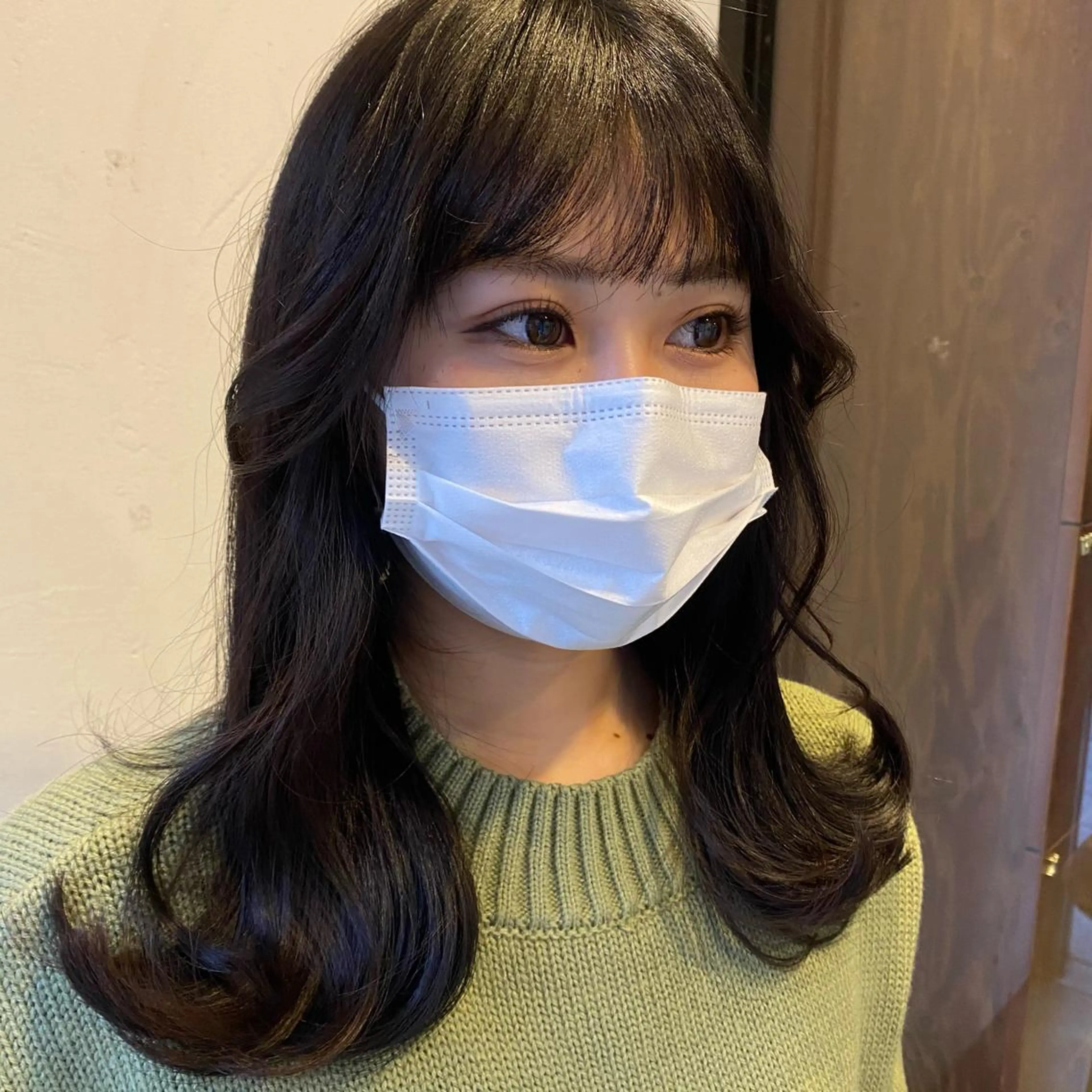 ミディアム レイヤーカット オルチャンヘア 💚 nao💚のヘアスタイル