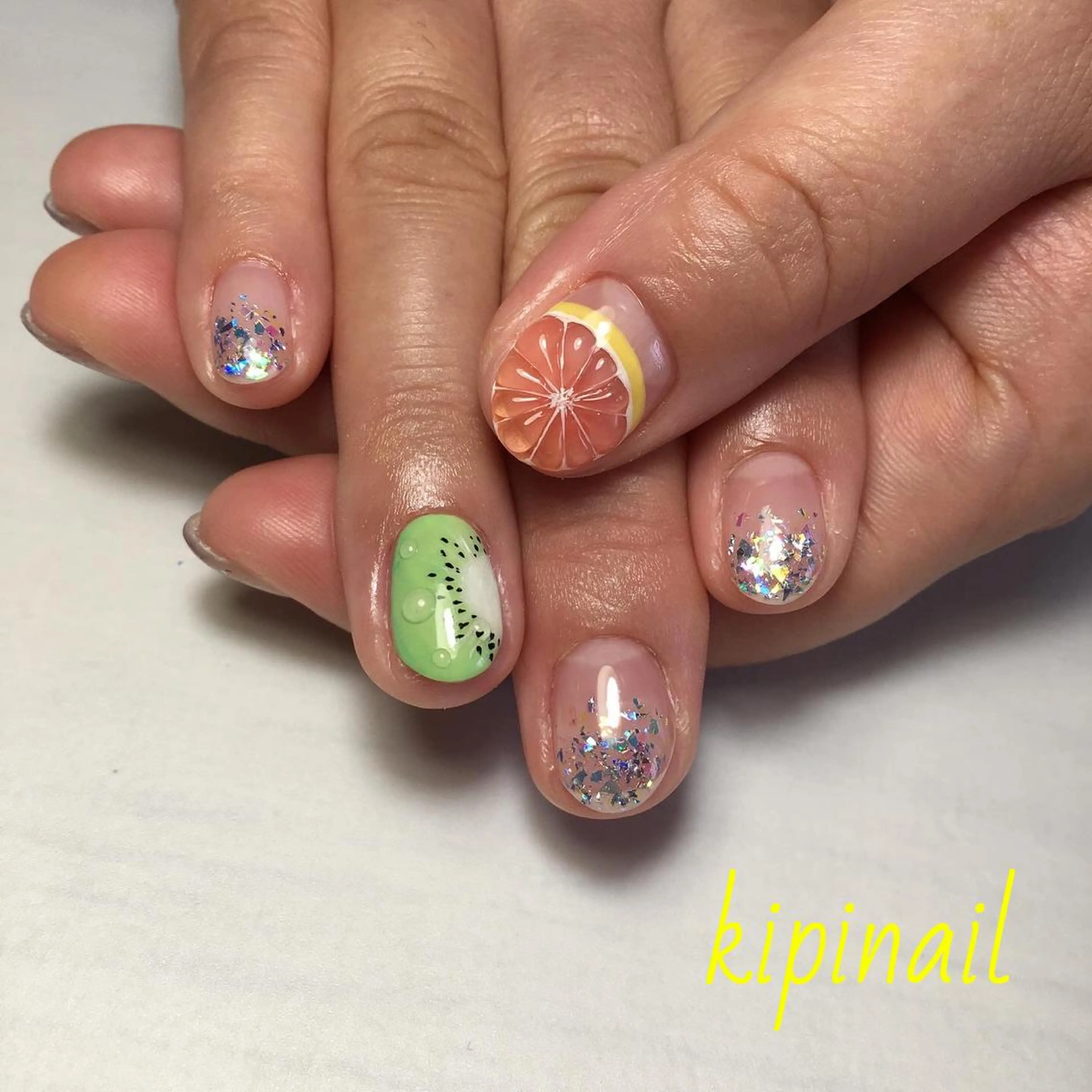 ネイル アートネイル ピンク ハンドネイル kipinail 川﨑えりかのネイルデザイン