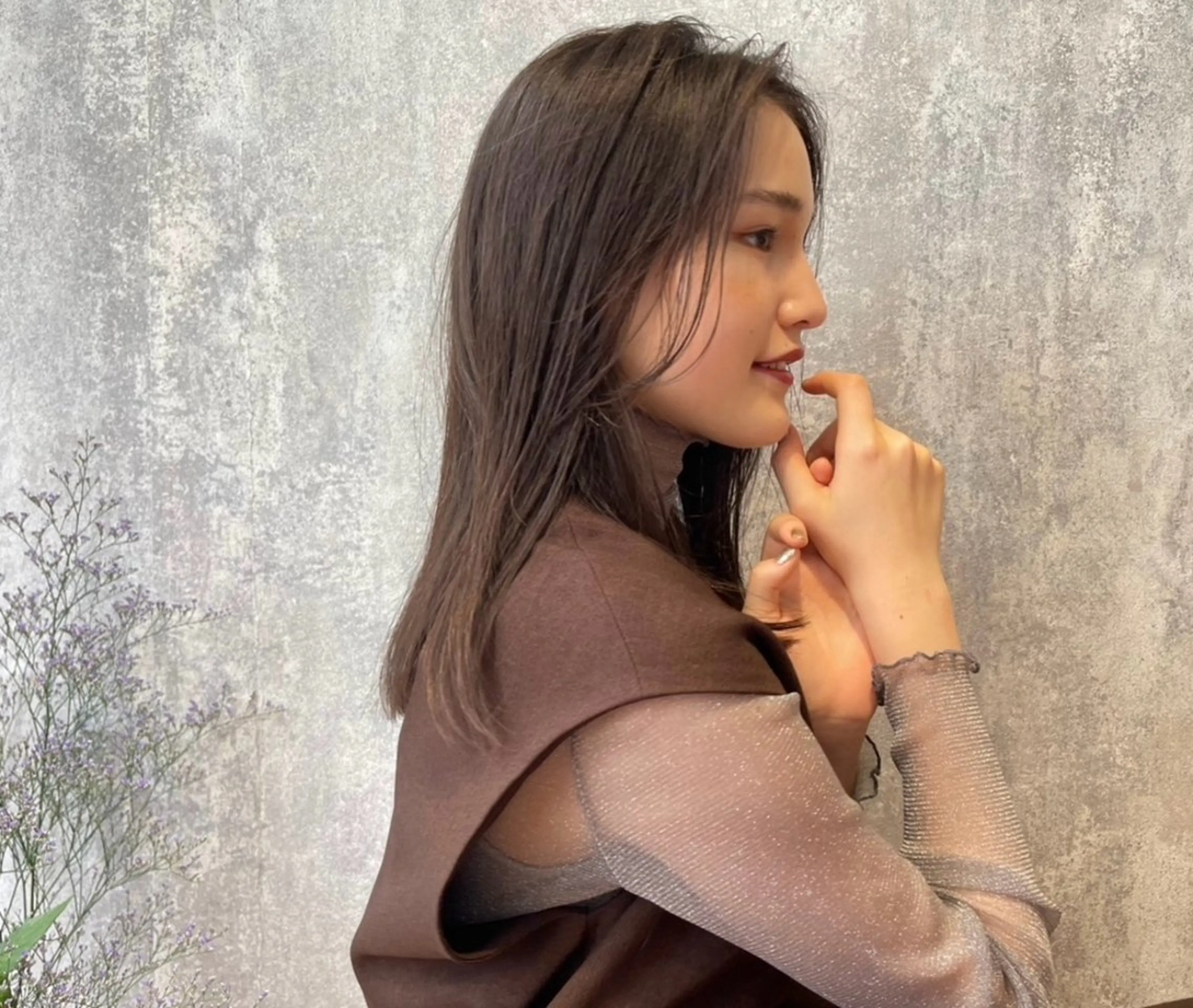 〈平日限定〉色持ち艶髪カラー&カット＋5step髪質改善トリートメントアロマプチスマ付き🩶の写真