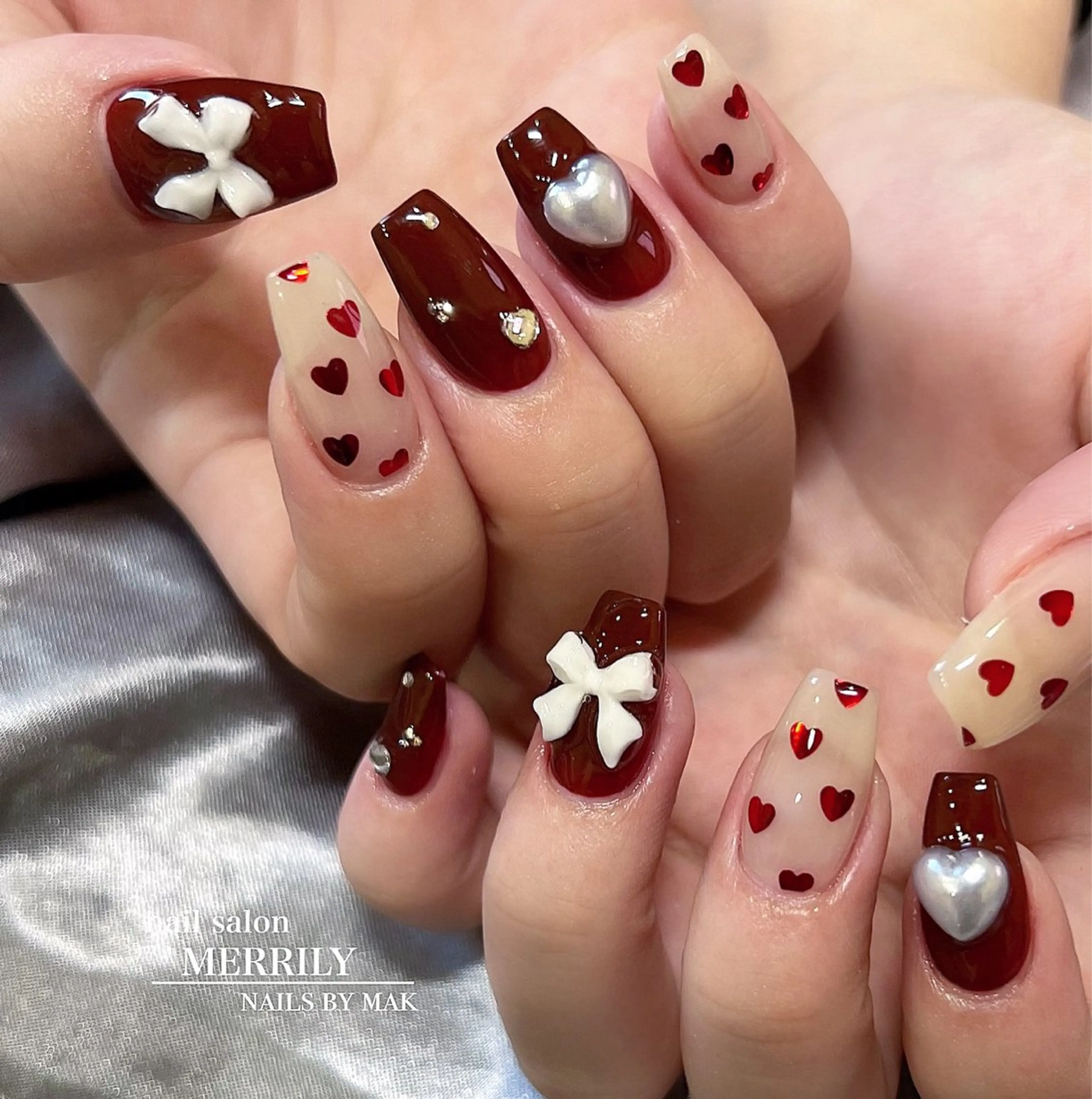 ネイル ハート ハンドネイル salon de Chéli所属・salon de Cheliのネイルデザイン