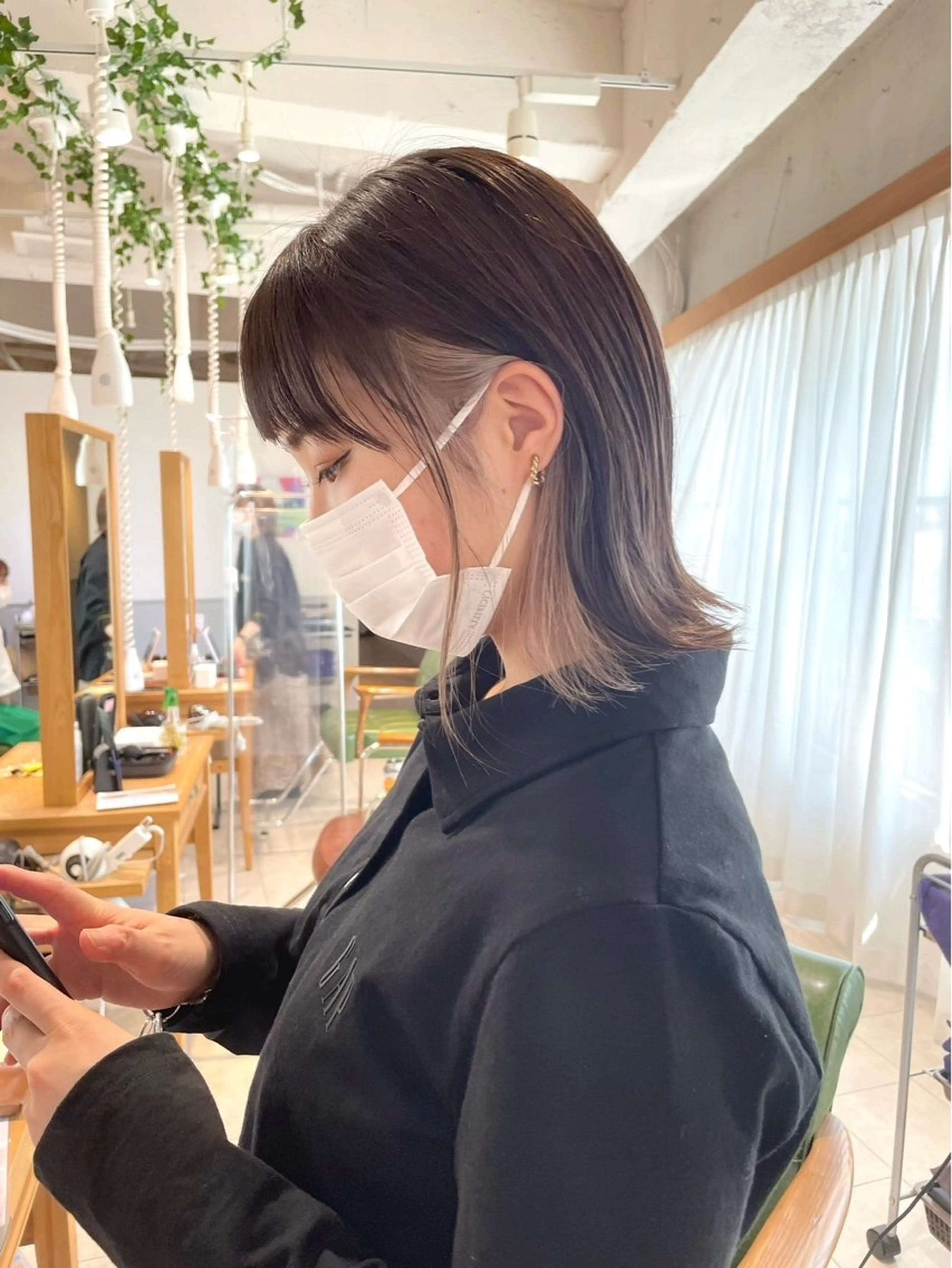 ミディアム 盛田 望来のヘアスタイル