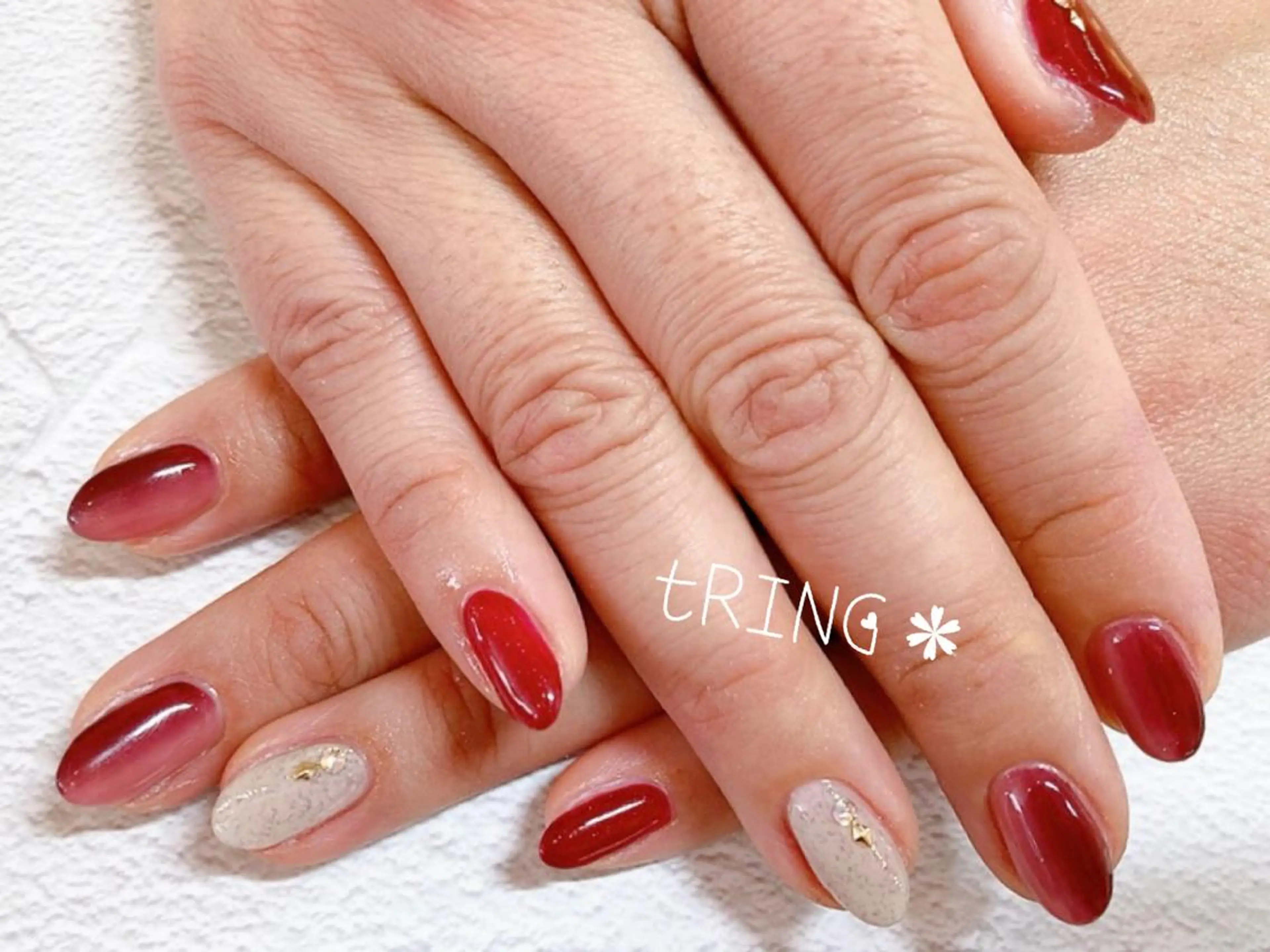 ネイル ハンドネイル tRING＊ しいの木台のネイルデザイン