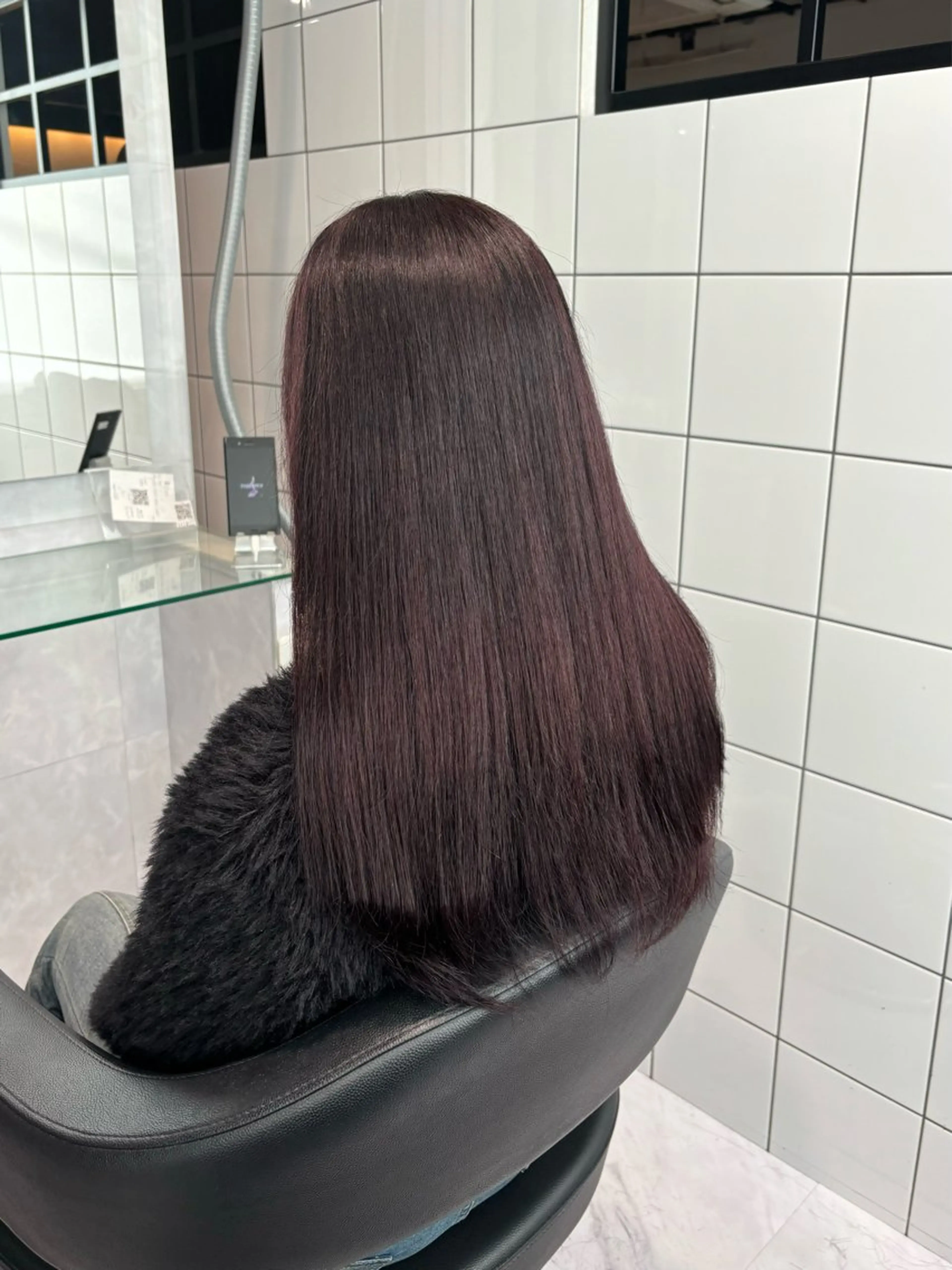 セミロング カラー カット ヘアカラー トリートメント ヘッドスパ ヘアセット 表参道♡暗髪^ྀི 艶カラー♡アユミのヘアスタイル