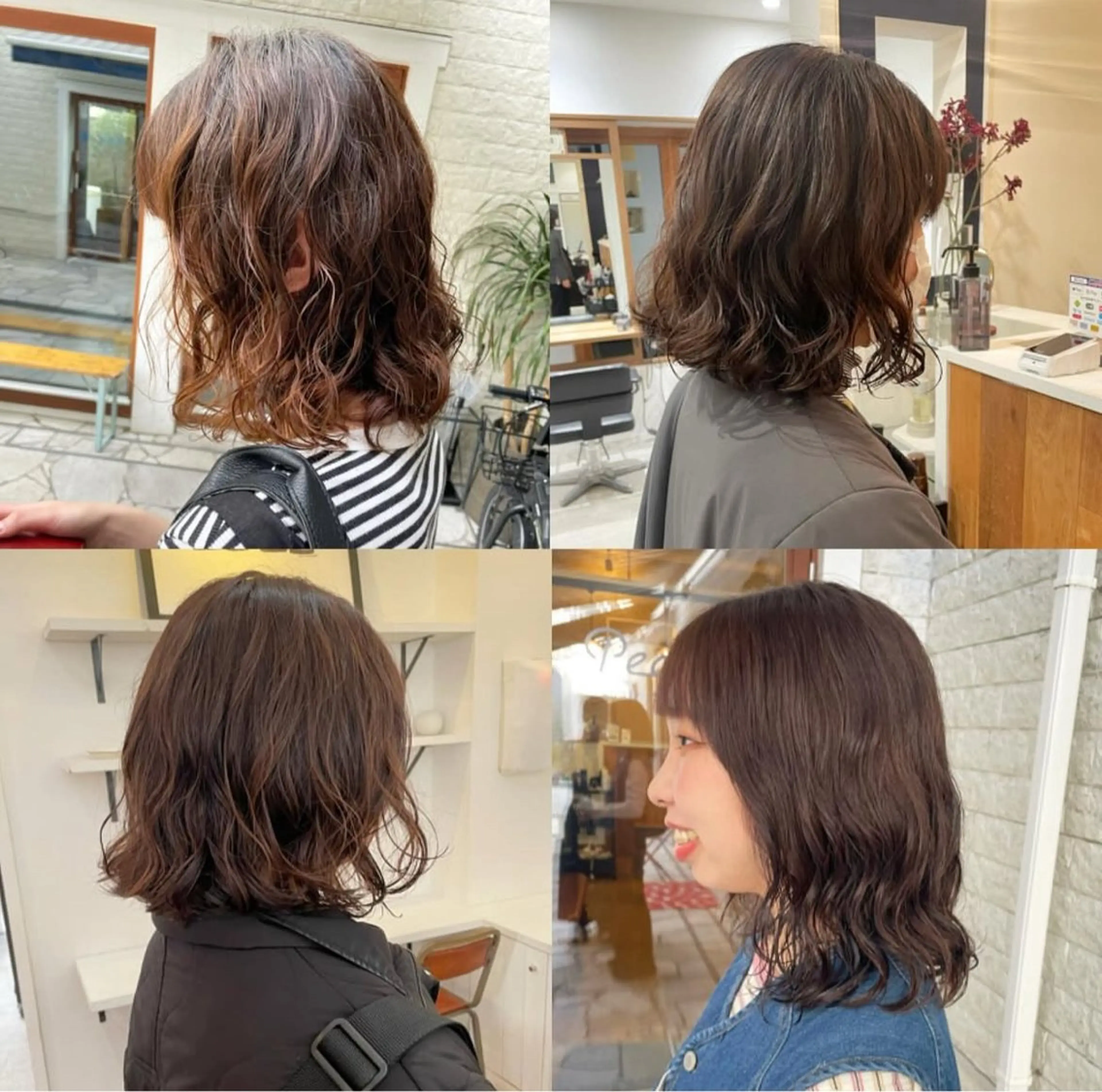 ショート カラー パーマ くせ毛 ニュアンスパーマ エアウェーブ カット パーマ トリートメント 髪質改善ストレート✨ パーマヘア✨YUKIのヘアスタイル