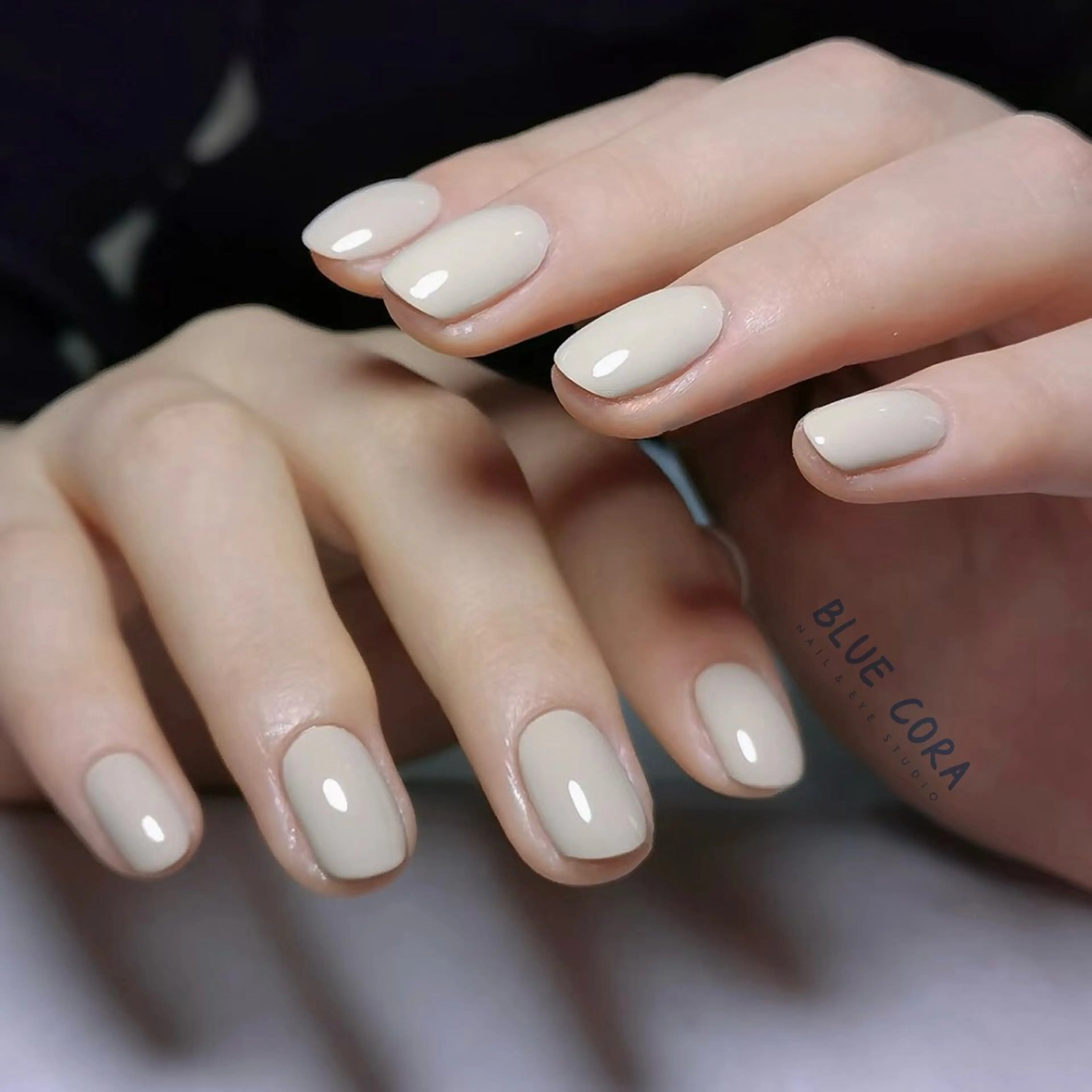 🧚🏻‍♀️NEW OPEN限定🪽【初回オフ無料】★HAND🩵美フォルムワンカラーorラメグラ♪2色OK✨ケア込みの写真